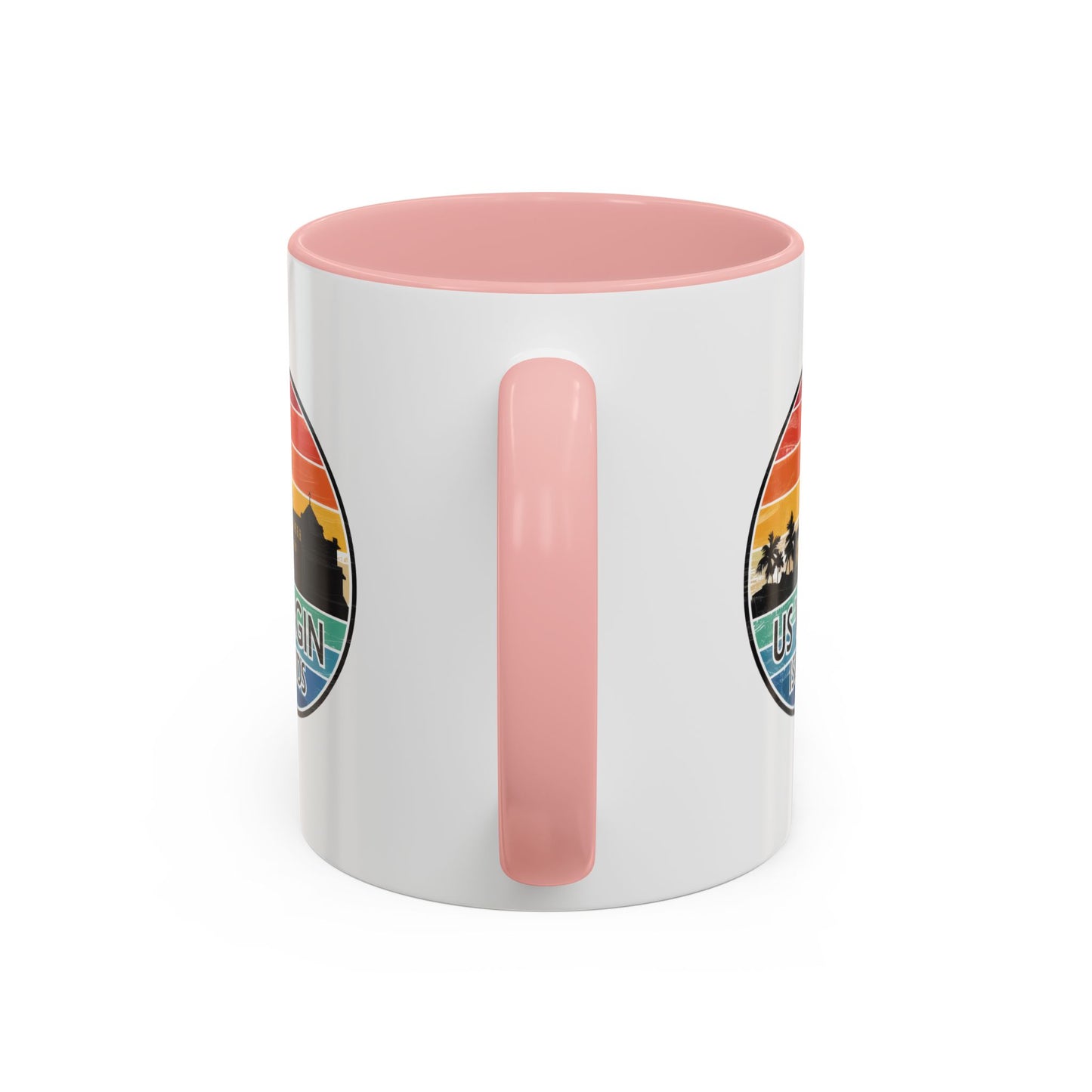 Tropical Landscape Coffee Mug, US Virgin Islands Mug, Travel Souvenir Cup, Beach Lover Gift, Vacation Keepsake, Colorful Accent Mug