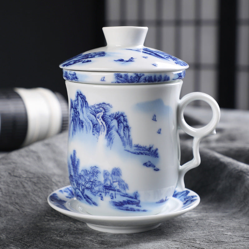 Office Mug Practical Ceramic With Lid Personal Water Cup