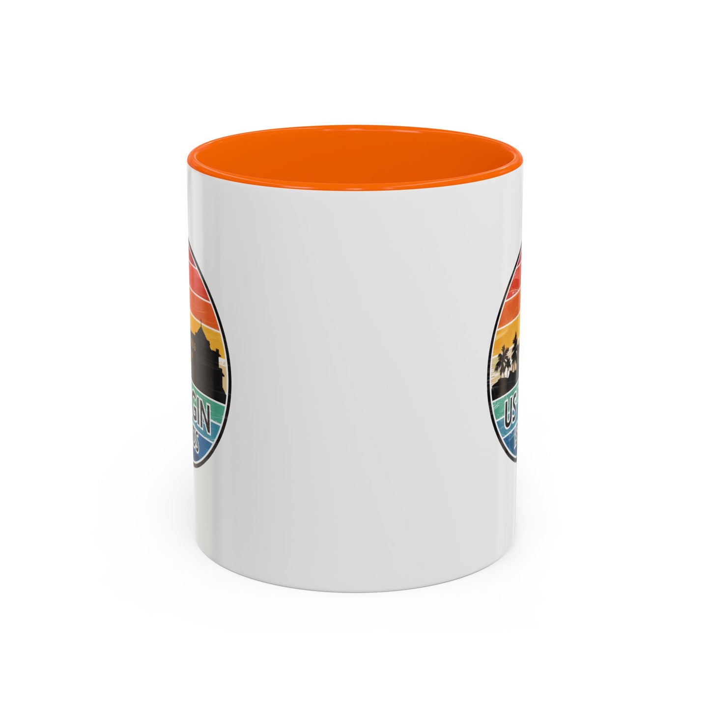 Tropical Landscape Coffee Mug, US Virgin Islands Mug, Travel Souvenir Cup, Beach Lover Gift, Vacation Keepsake, Colorful Accent Mug