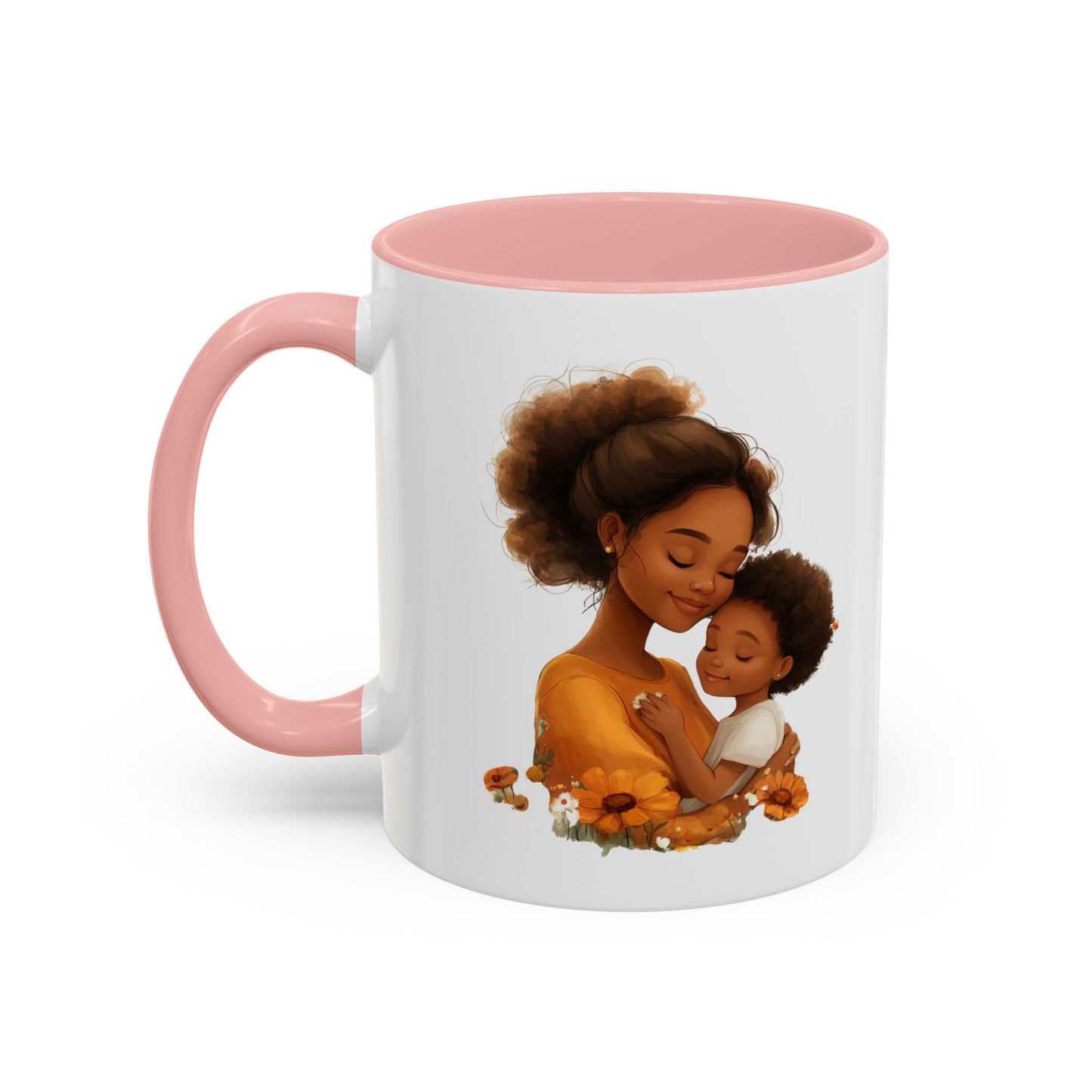 Heartwarming Mom & Child Coffee Mug, Family Gift, Mother's Day Gift, Coffee Lover, Cute Illustration