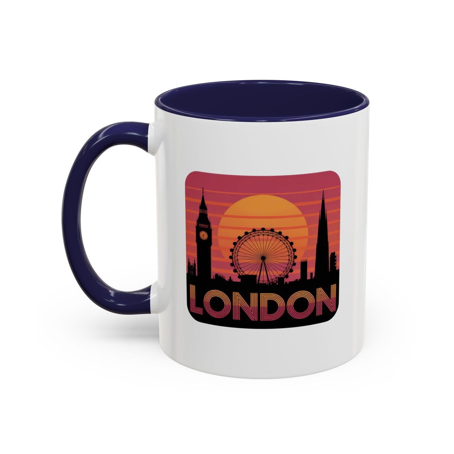 London Skyline Accent Coffee Mug - Perfect Gift for Travelers, London Lovers, Home Decor, Office Use, Road Trip Memories
