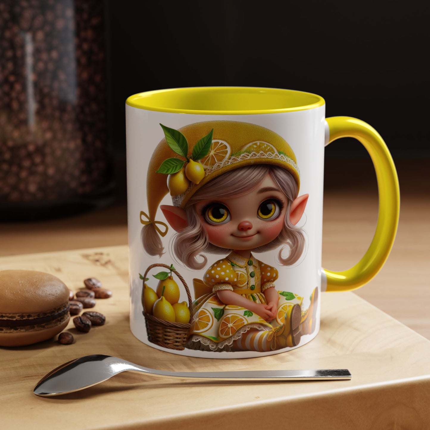 Whimsical Lemon Elf Coffee Mug - Perfect Gift for Spring & Summer