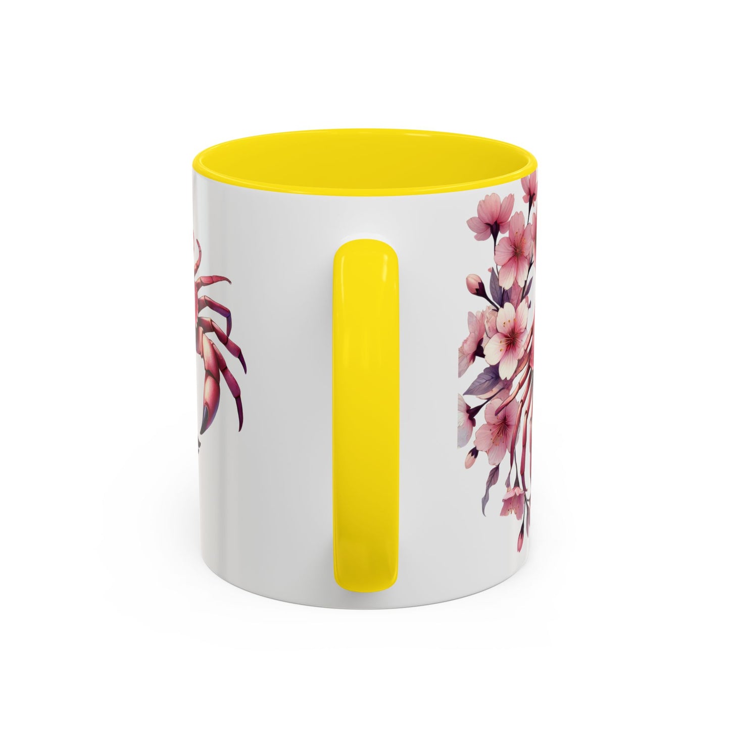 Artistic Crab & Cherry Blossom Mug - 11 & 15oz Accent Coffee Cup