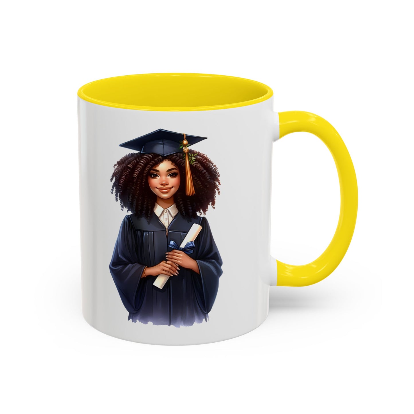 Graduation Celebration Coffee Mug, Inspirational Gift for Graduates, Black Accent Mug, Office Desk Cup, Graduation Keepsake