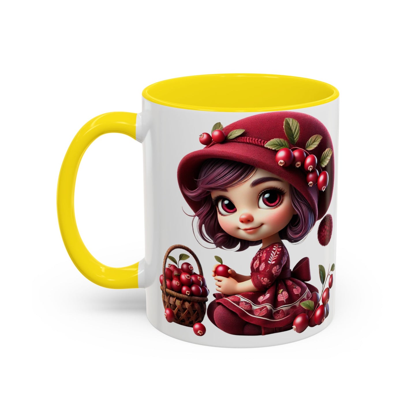 Charming Cherry Blossom Accent Coffee Mug | Cute Character Design | Perfect Gift for Tea Lovers & Special Occasions