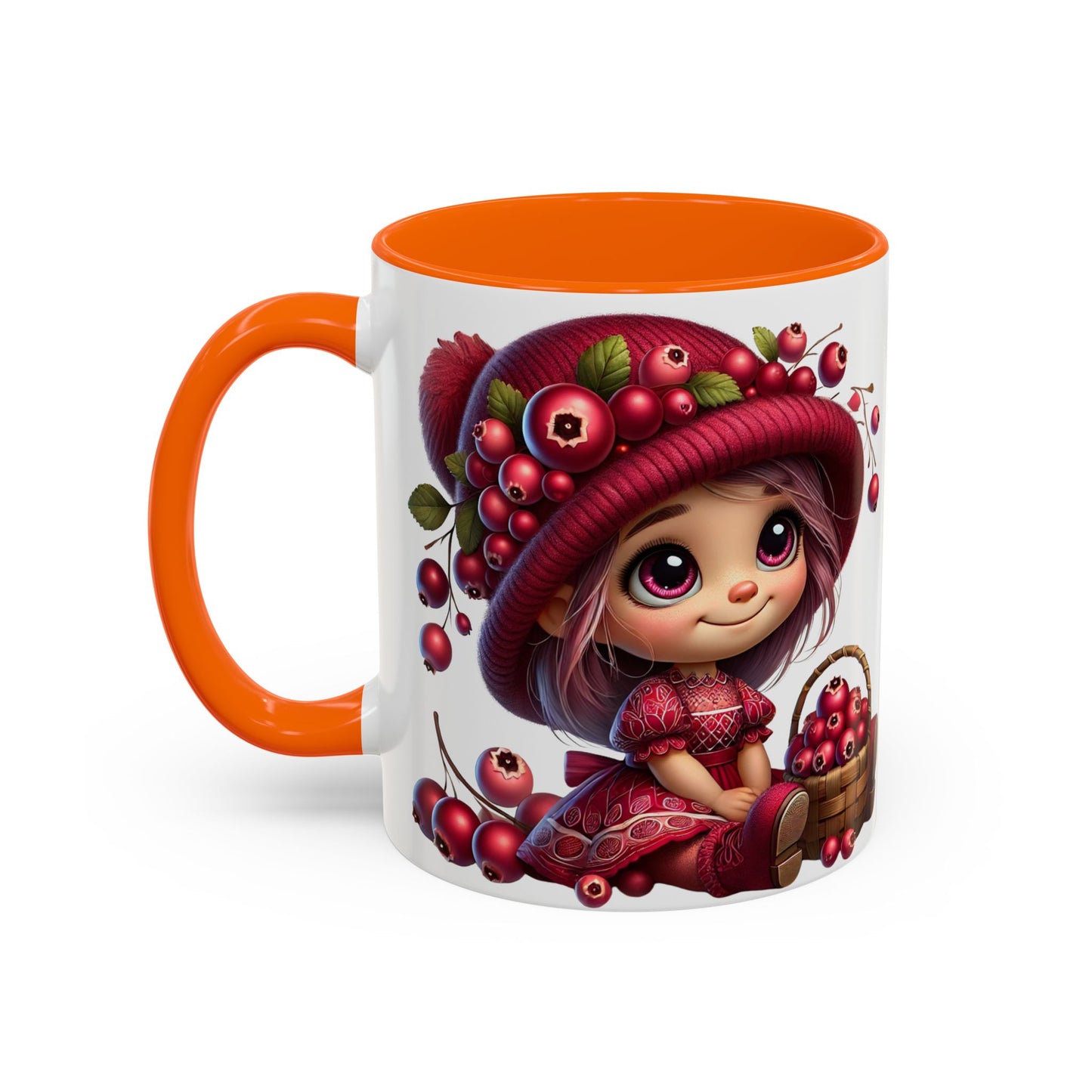 Whimsical Berry Girl Coffee Mug - Cute 11oz & 15oz Designs
