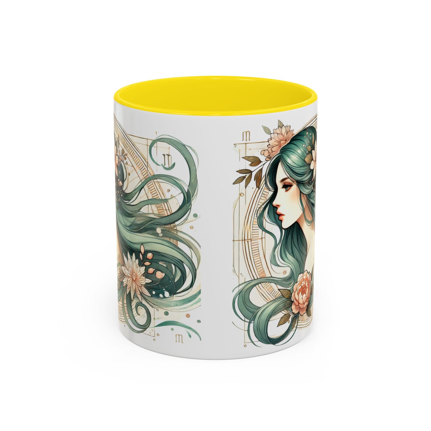 Elegant Floral Accent Coffee Mug - 11oz & 15oz