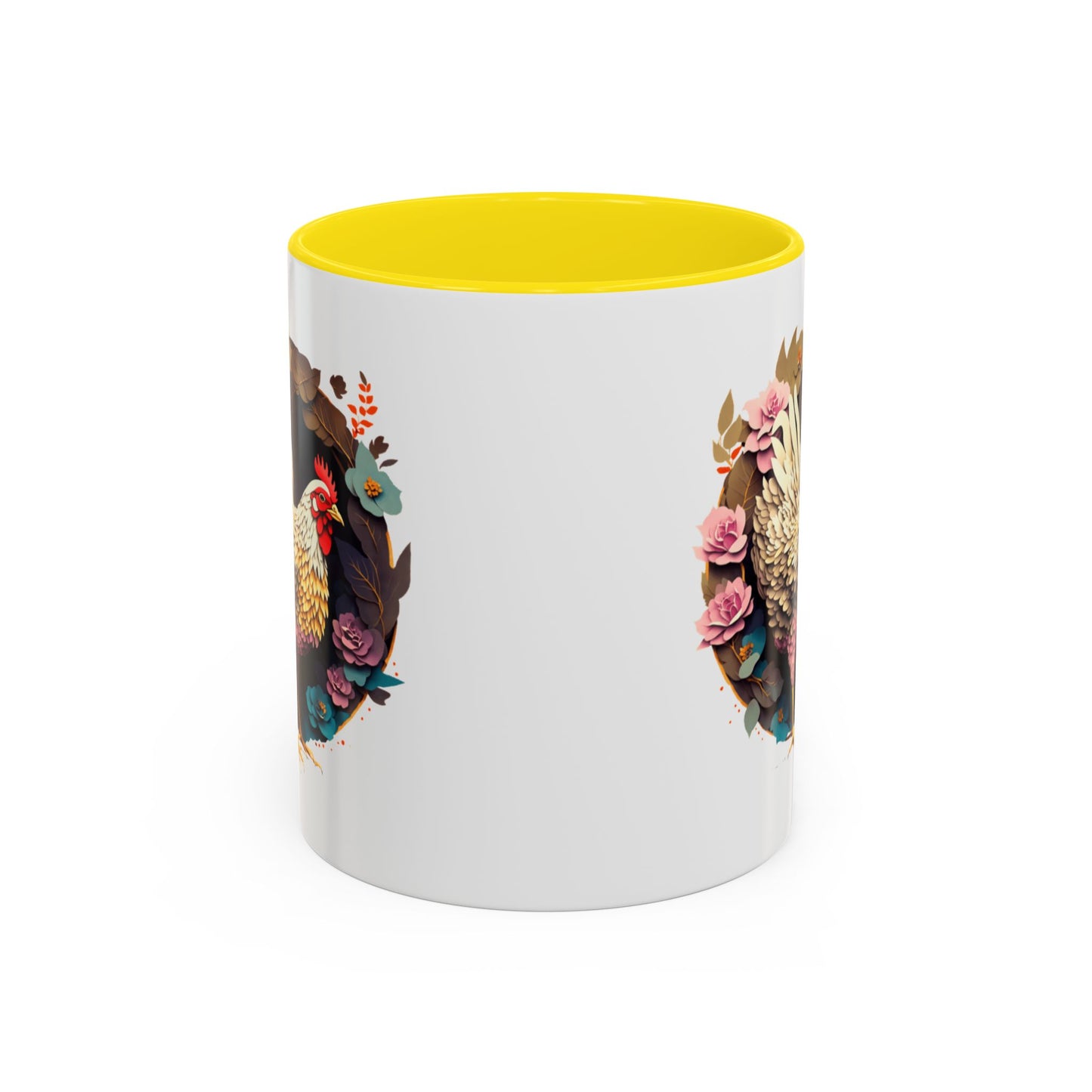 Charming Floral Chicken Coffee Mug - Perfect for Farmhouse Decor, Gift for Chicken Lovers, Tea, Hot Drinks, Home & Kitchen