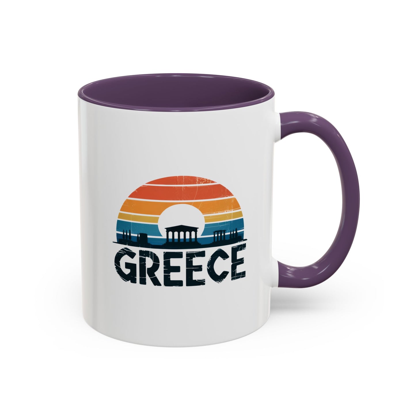 Greece Sunset Accent Coffee Mug - Perfect for Travel Lovers, Gifts for Her, Cozy Mornings, Summer Vibes, Greek Decor