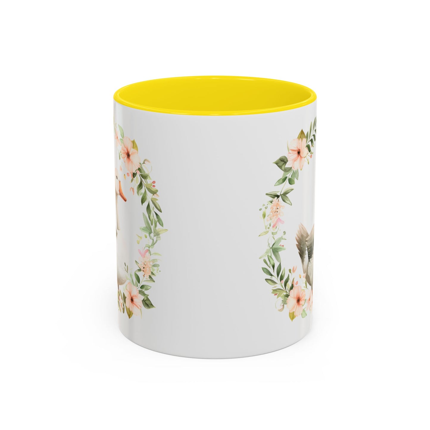 Floral Goose Accent Coffee Mug | Nature Lover Gift, Home Decor, Coffee Lover, Office Mug, Mother's Day Gift