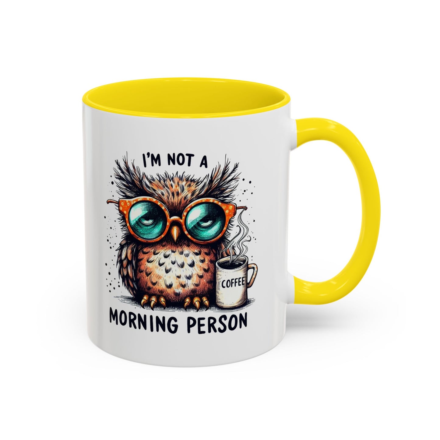 Funny Owl Coffee Mug, I'm Not a Morning Person Cup, Gift for Coffee Lovers, Cute Owl Mug, Quirky Ceramic Mug