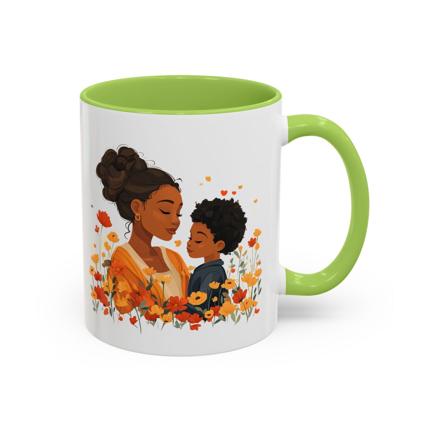 Warm Embrace Floral Coffee Mug - Perfect Gift for Moms, Mother's Day, Family Love, Cozy Mornings, Mom and Child Duo