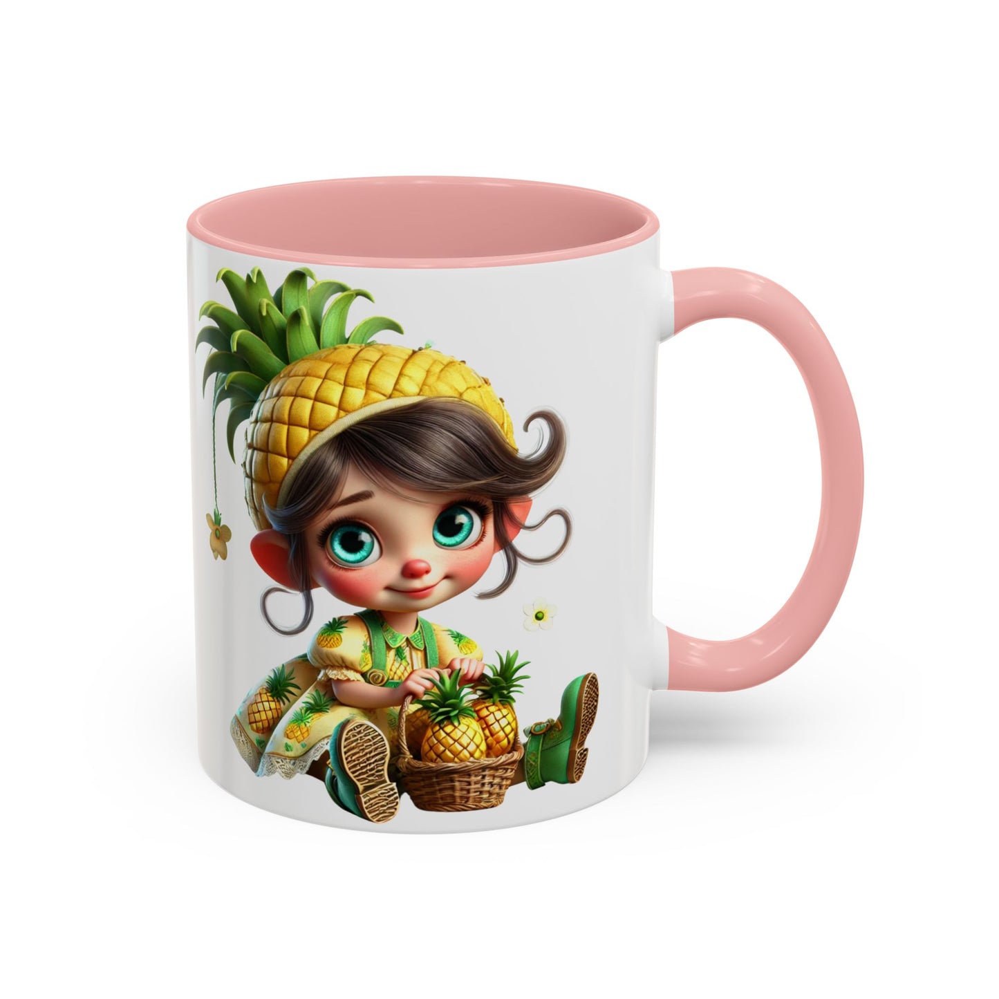 Pineapple-themed Accent Coffee Mug - Tropical Fun for Every Sip