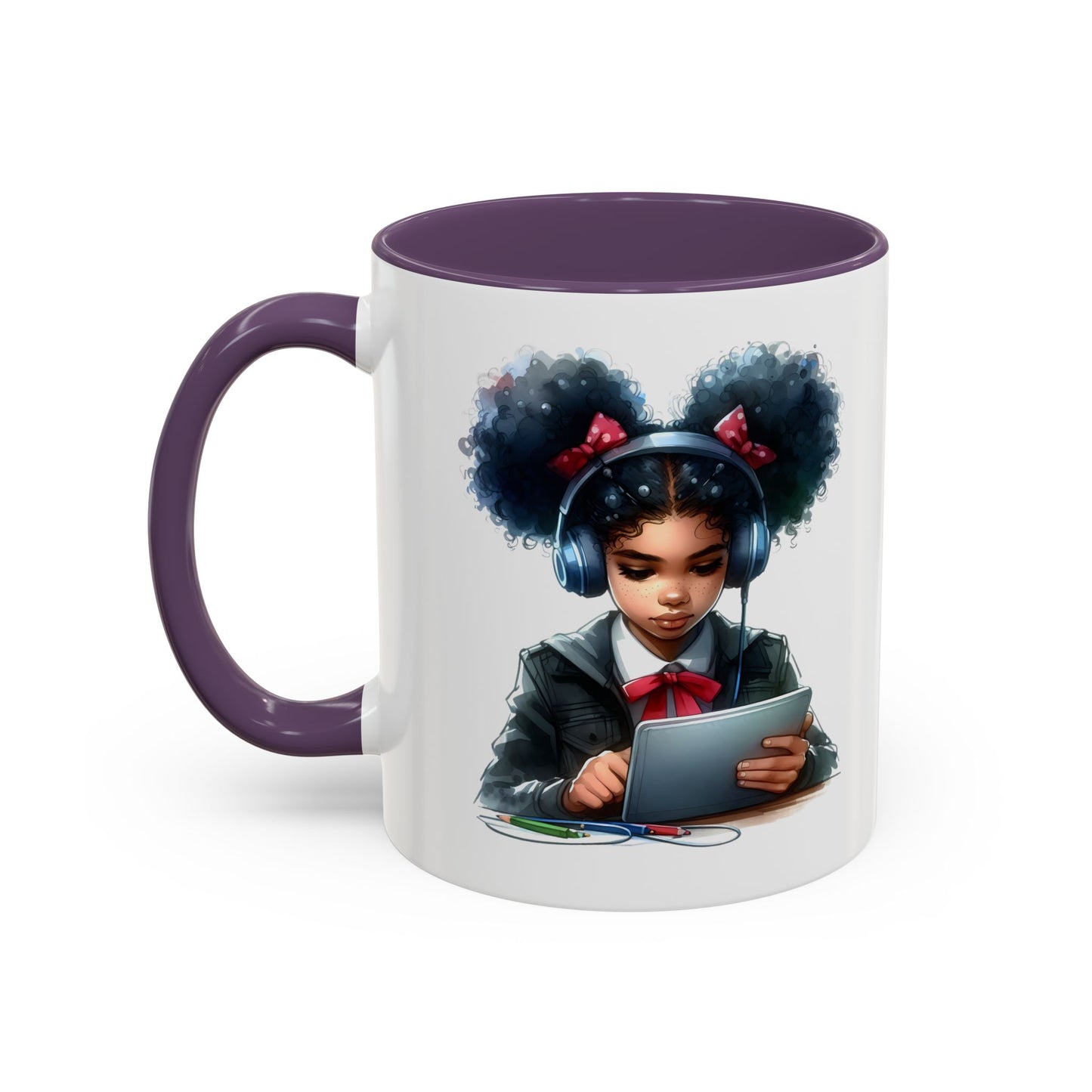 Chic Student Accent Coffee Mug | Ideal for Study Sessions, Gifts for Students, Home Office Decor, Birthday Surprise, Cozy Vibes