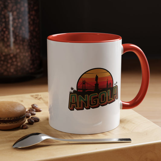 Vintage Angola Sunset Coffee Mug - Perfect Gift for Travelers, Coffee Lovers, Souvenirs, Home Decor, Casual Days, Adventure Enthusiasts