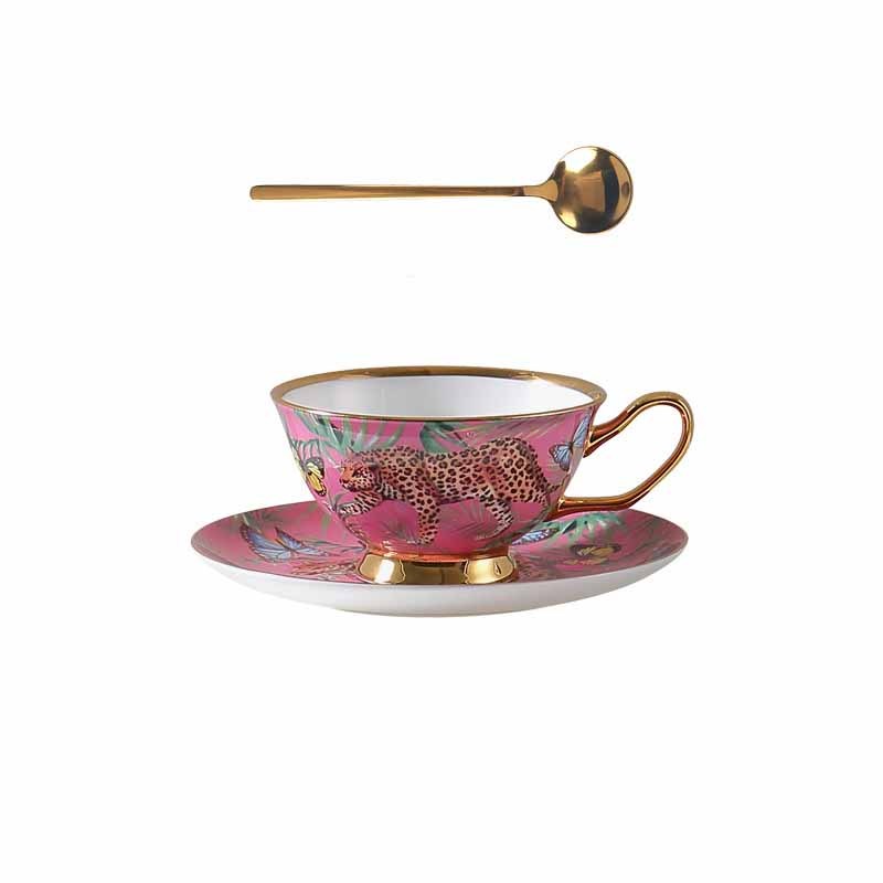 Large Capacity Bone China Coffee Mug Set