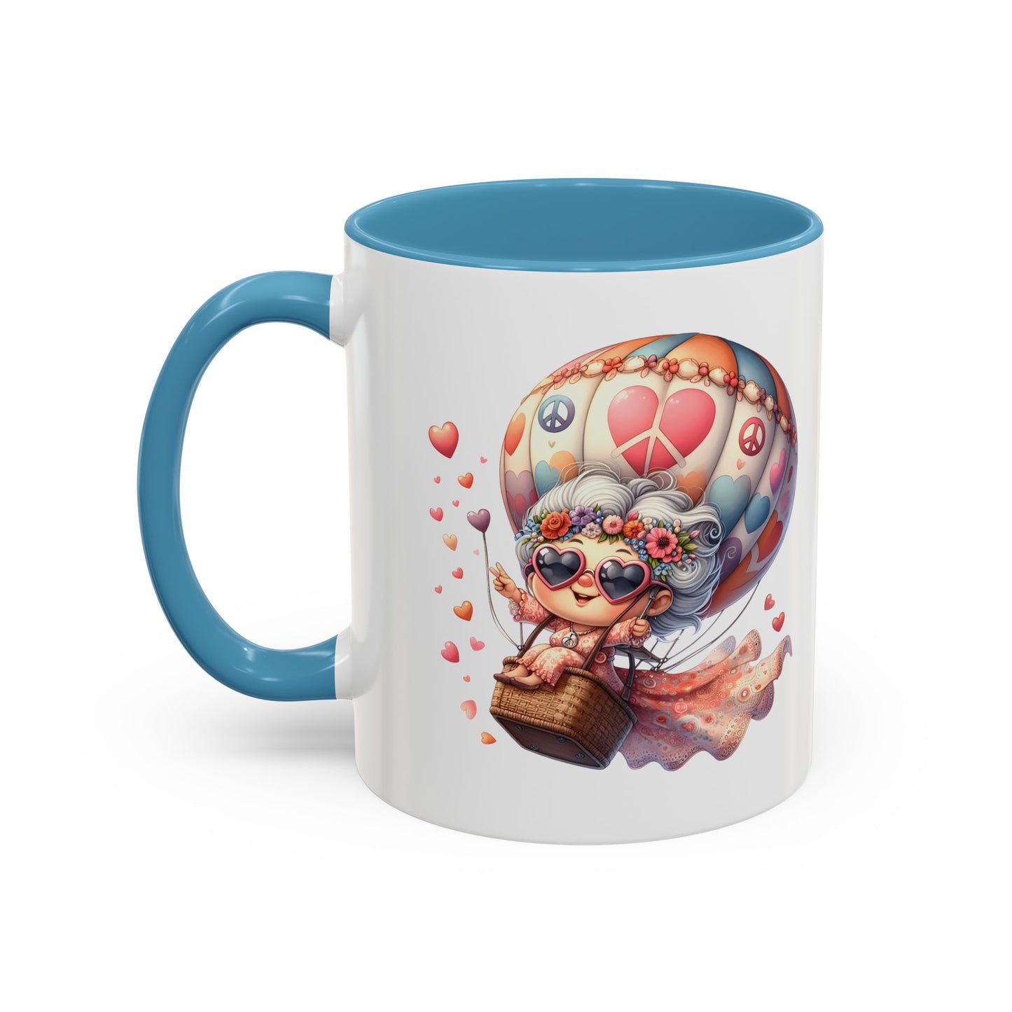 Whimsical Hot Air Balloon Coffee Mug, Cute Couple Mug, Gift for Coffee Lovers, Tea Lover's Gift, Valentine's Day Mug, Birthday Gift