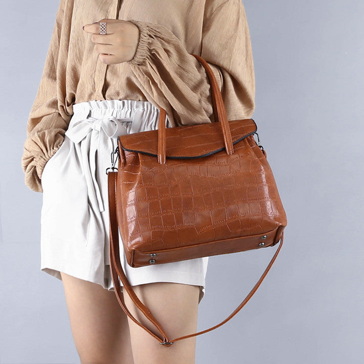 Seashell soft leather bag ladies slung shoulder bag