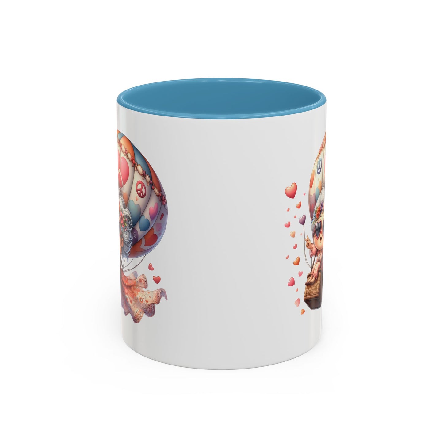 Whimsical Hot Air Balloon Coffee Mug, Cute Couple Mug, Gift for Coffee Lovers, Tea Lover's Gift, Valentine's Day Mug, Birthday Gift