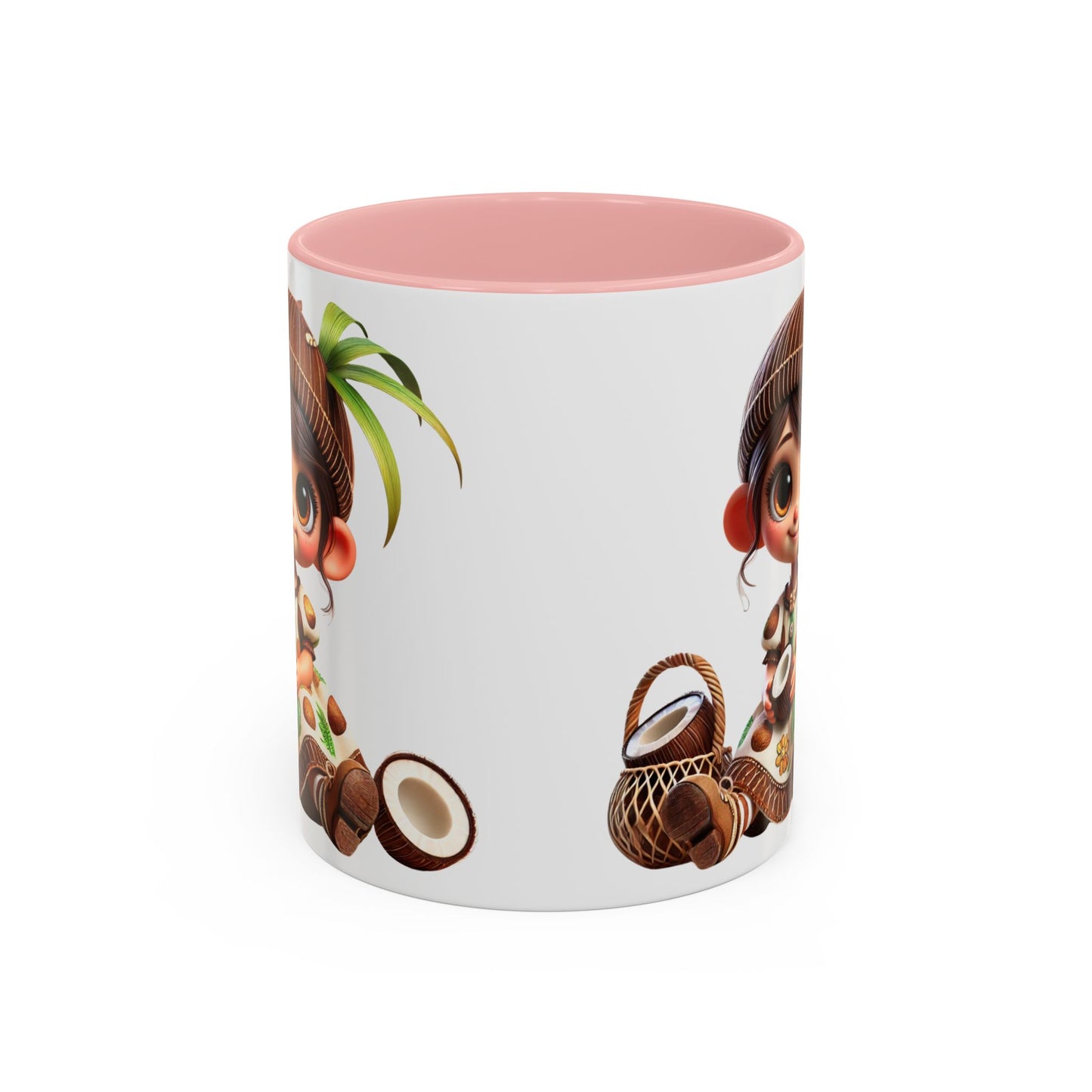 Whimsical Coconut Character Coffee Mug - 11oz & 15oz