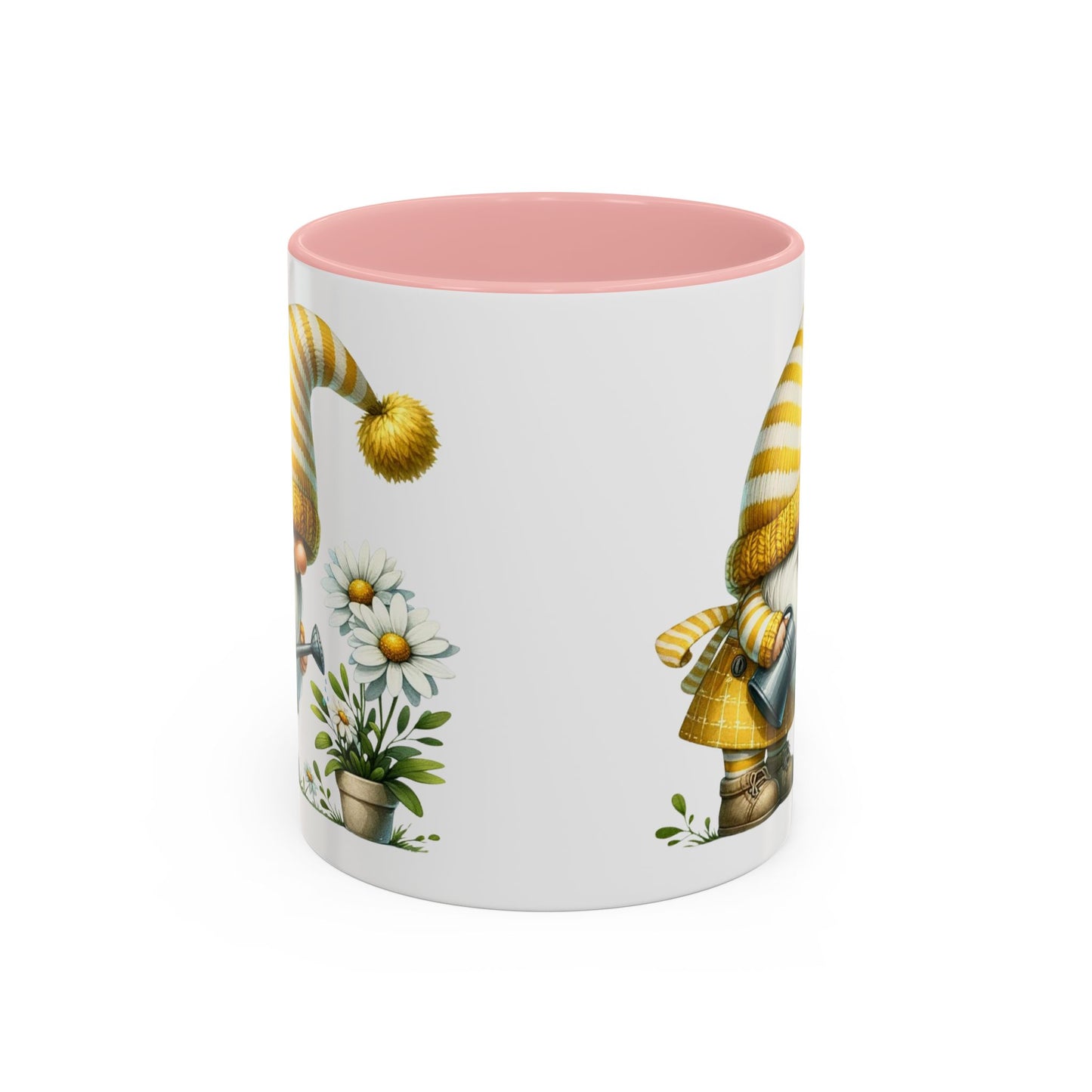 Charming Gnome Accent Coffee Mug, Cute Nature Decor, Garden Lover Gift, Springtime Coffee Cup, Whimsical Kitchenware