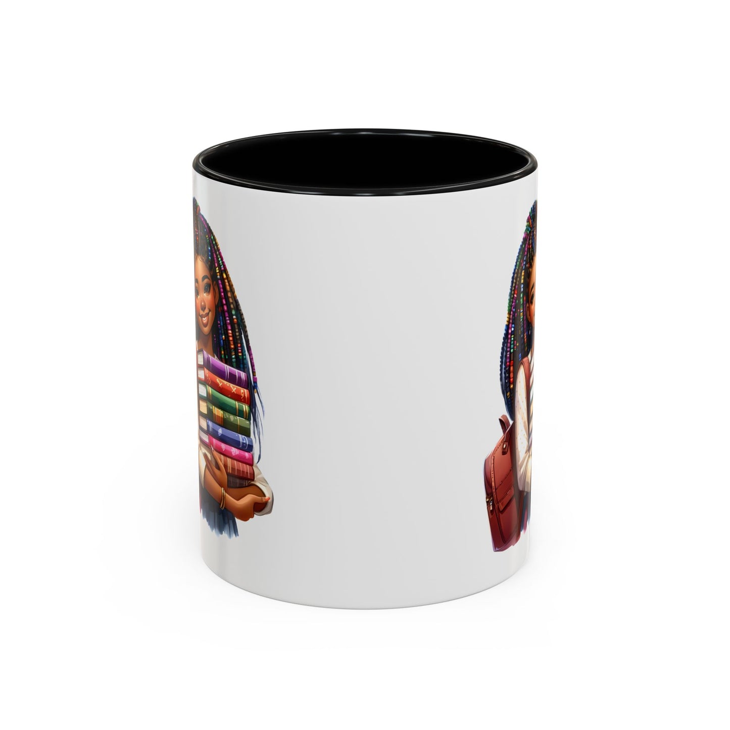 Empowering Accent Coffee Mug - Motivational Gift for Students, Back to School, Afrocentric Mug, Inspirational Drinkware, Colorful Coffee Cup