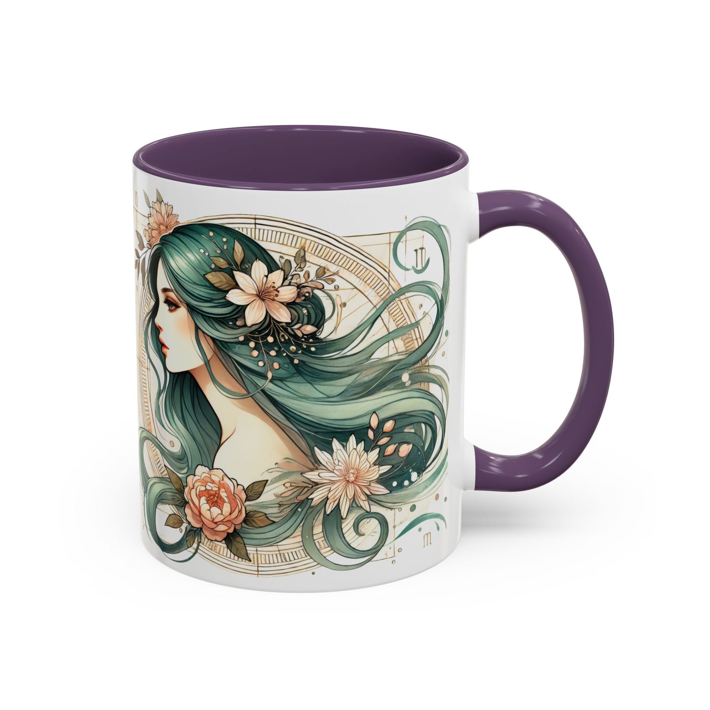 Elegant Floral Accent Coffee Mug - 11oz & 15oz