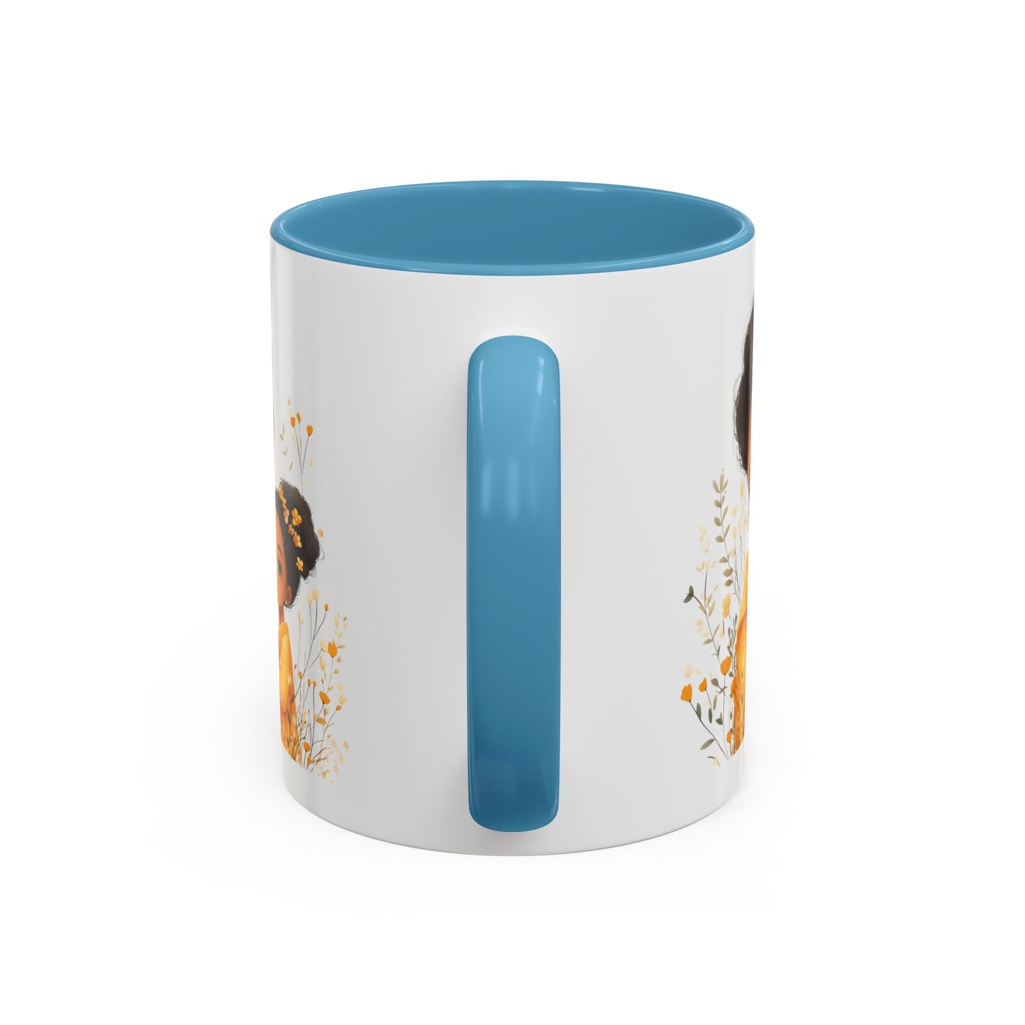 Cozy Mother & Child Coffee Mug, Floral Coffee Cup, Gift for Mom, Tea Lover’s Mug, Cute Mom Mug