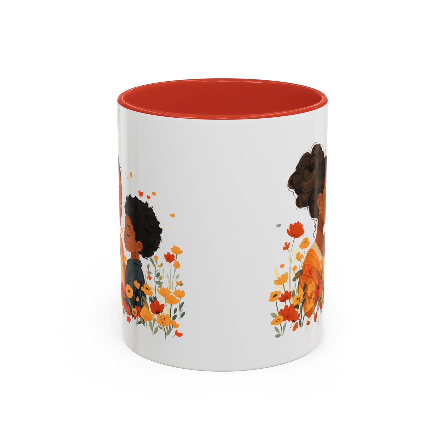 Warm Embrace Floral Coffee Mug - Perfect Gift for Moms, Mother's Day, Family Love, Cozy Mornings, Mom and Child Duo