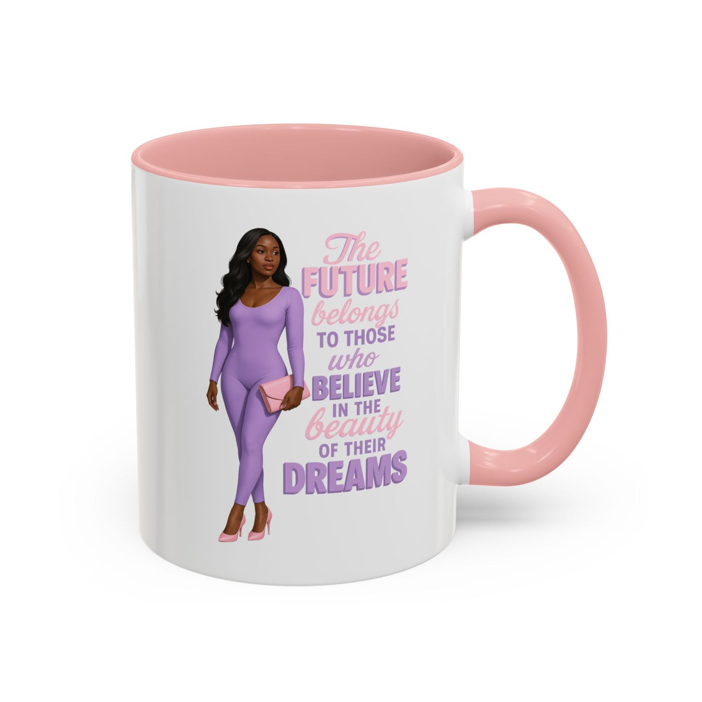 Inspirational Accent Coffee Mug - Motivational Gift for Dreamers, Home Office Decor, Encouragement Gift, Quote Cup