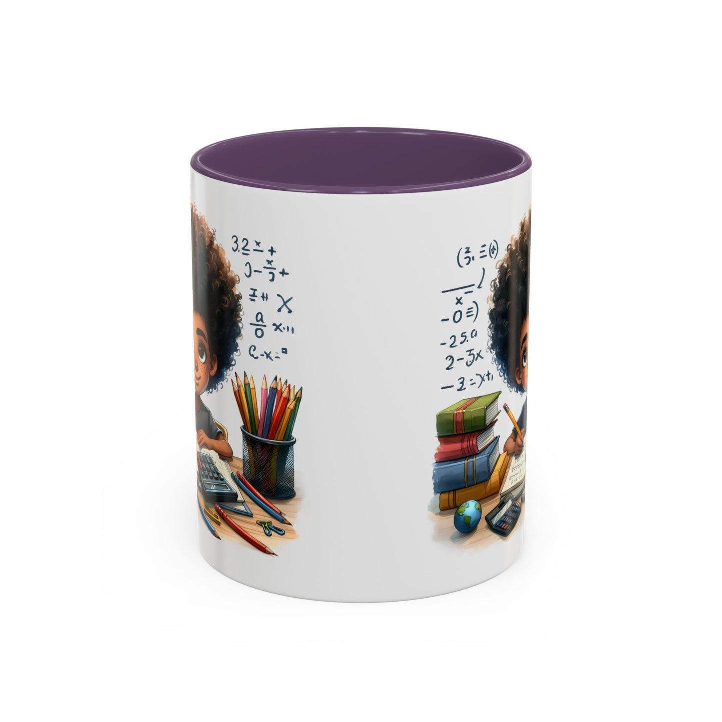 Cute Academic Accent Coffee Mug - Fun Mug for Students, Personalized Teacher Gift, Unique Gift for Scholars, Black Mug with Artwork