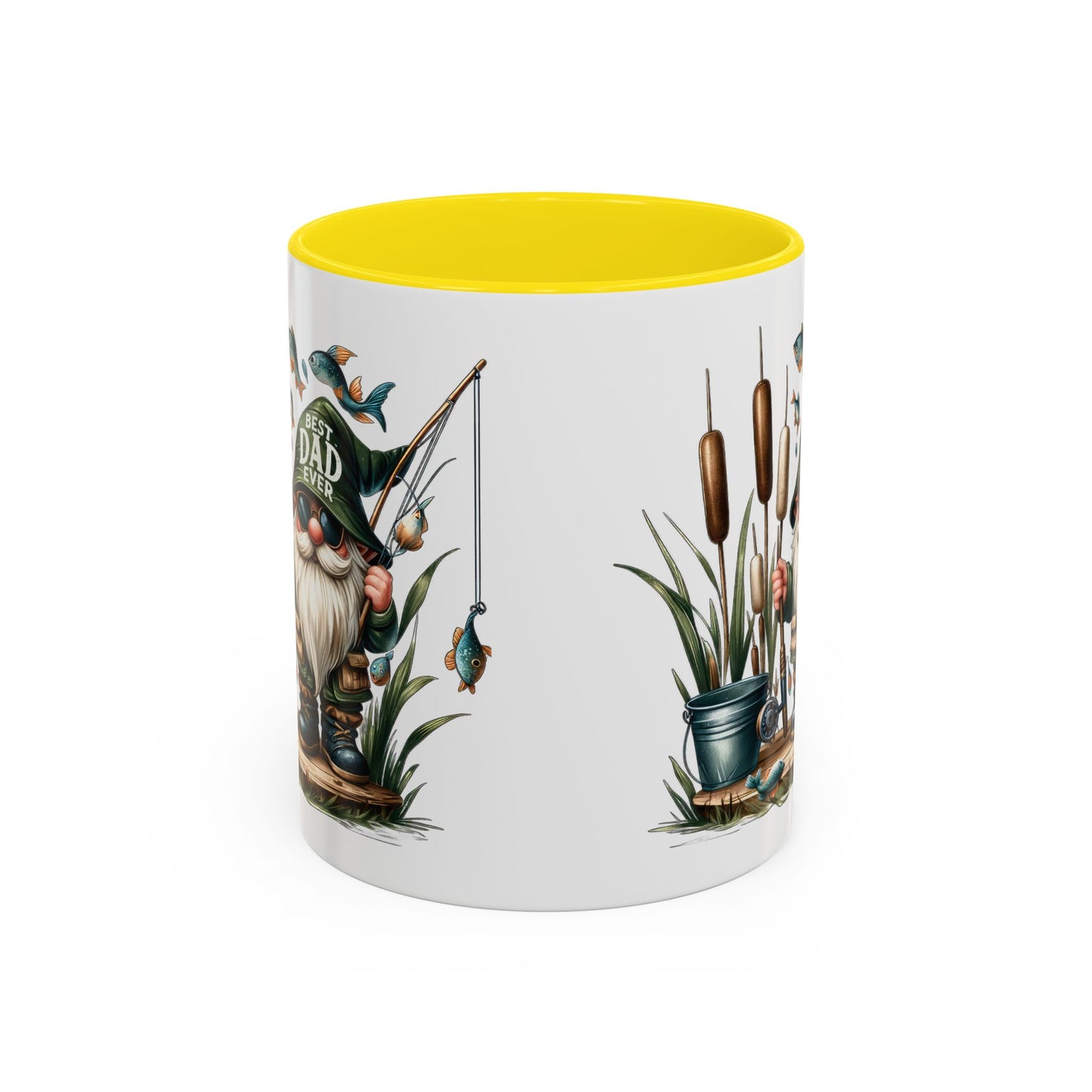 Fishing Gnome Coffee Mug, Best Dad Ever, Father's Day Gift, Dad's Mug, Gnome Decor, Outdoor Lover's Cup