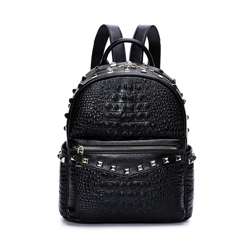 New fashion all-match soft leather backpack