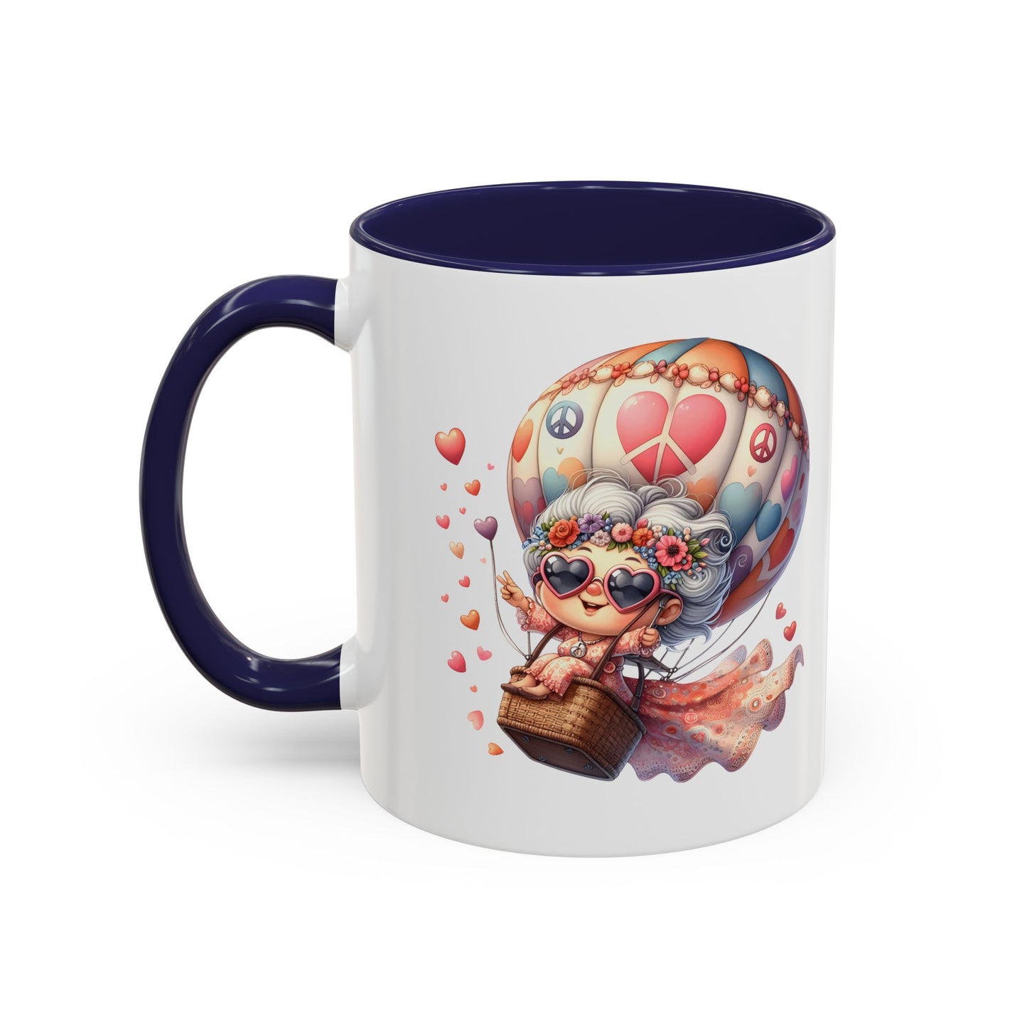 Whimsical Hot Air Balloon Coffee Mug, Cute Couple Mug, Gift for Coffee Lovers, Tea Lover's Gift, Valentine's Day Mug, Birthday Gift