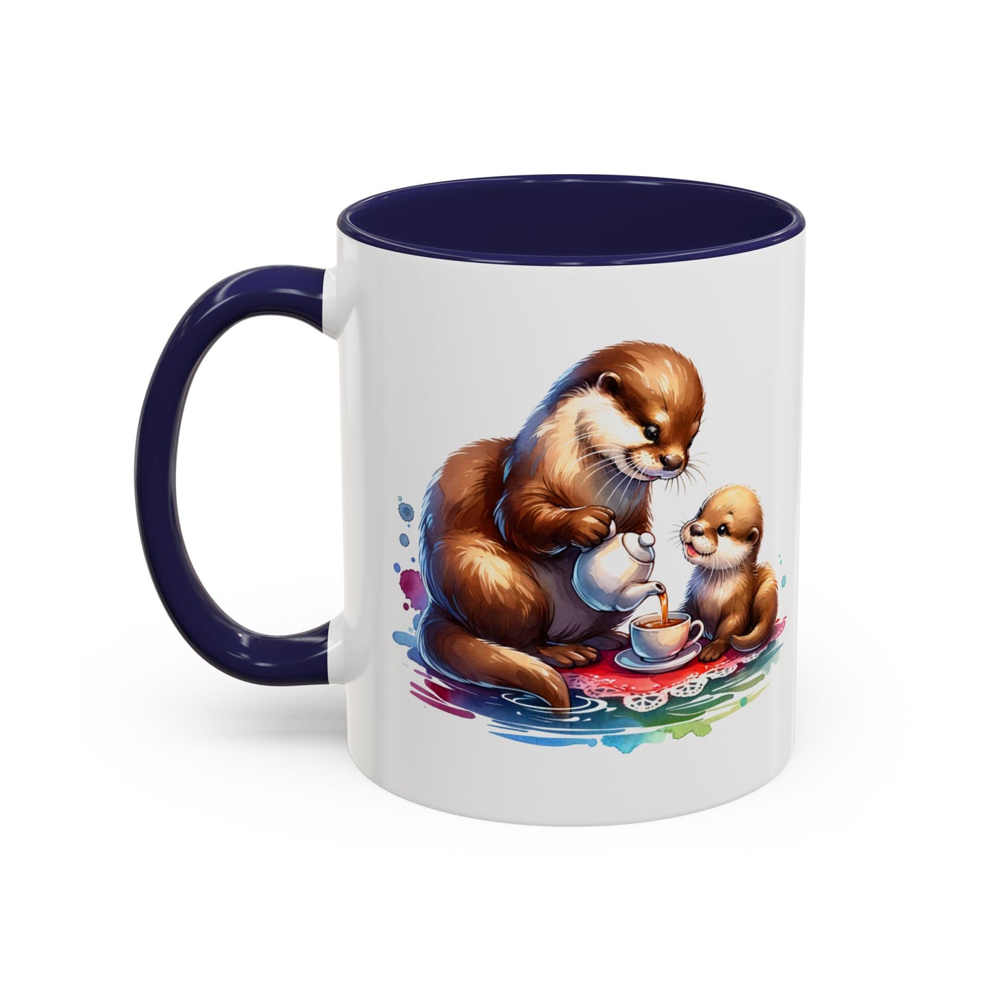 Cute Otter Family Coffee Mug | Animal Lover Gift, Holiday Mug, Tea Cup, Kid's Birthday, Home Decor