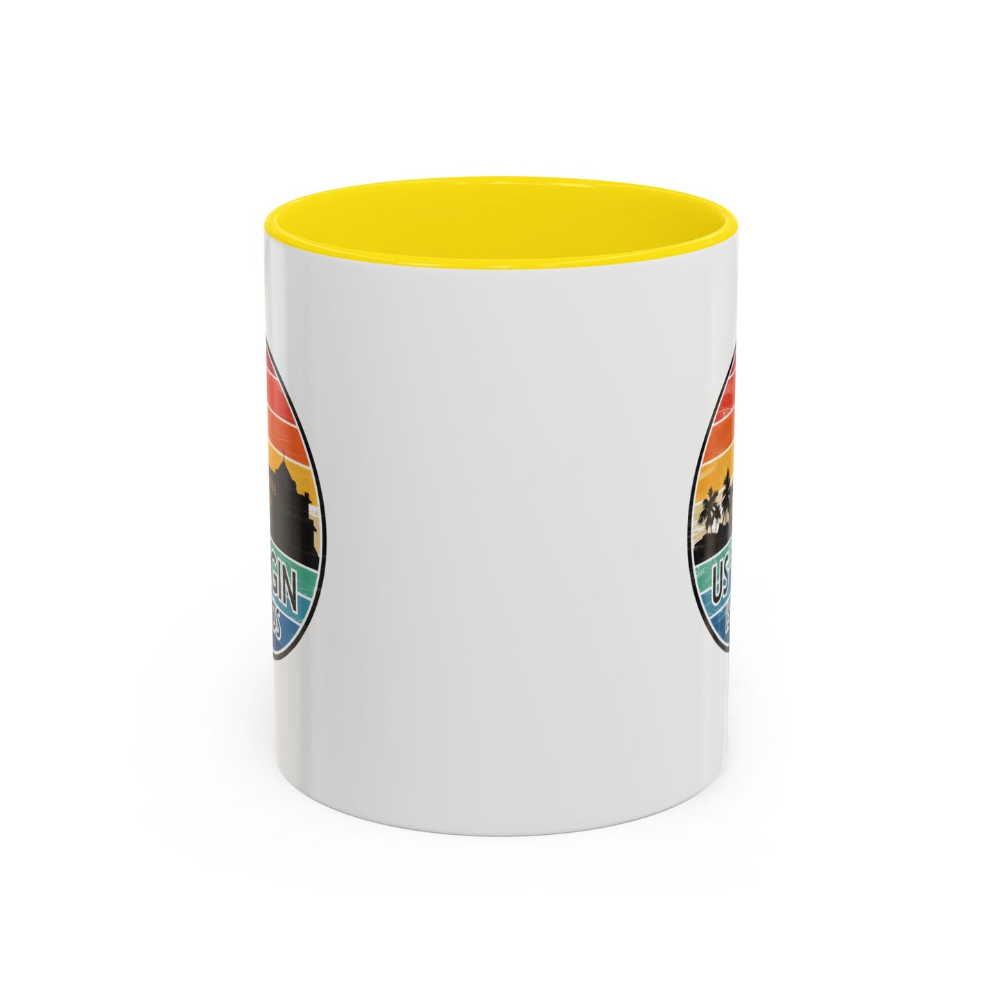 Tropical Landscape Coffee Mug, US Virgin Islands Mug, Travel Souvenir Cup, Beach Lover Gift, Vacation Keepsake, Colorful Accent Mug