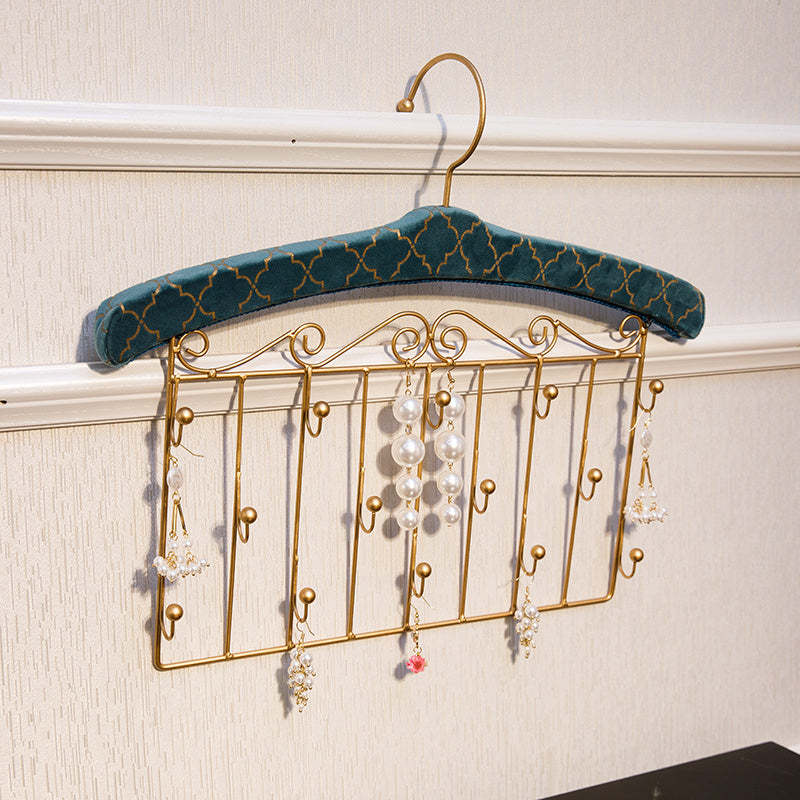 Retro Personality Peacock Blue Bronzing Jewelry Display Stand