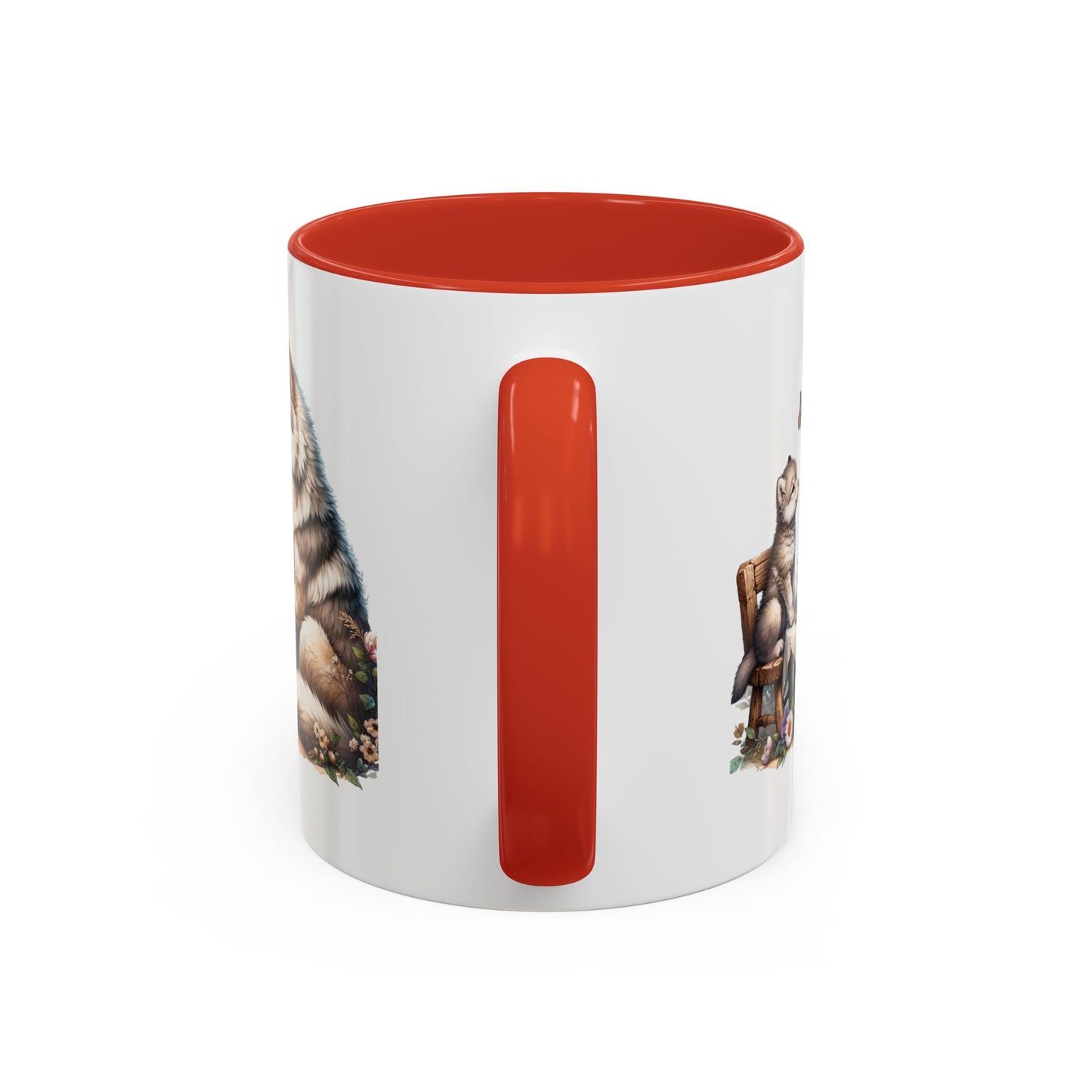 Whimsical Wolf Tea Time Mug | Cute Animal Coffee Cup, Gifts for Animal Lovers, Home Decor, Cozy Kitchen, Unique Gift Idea