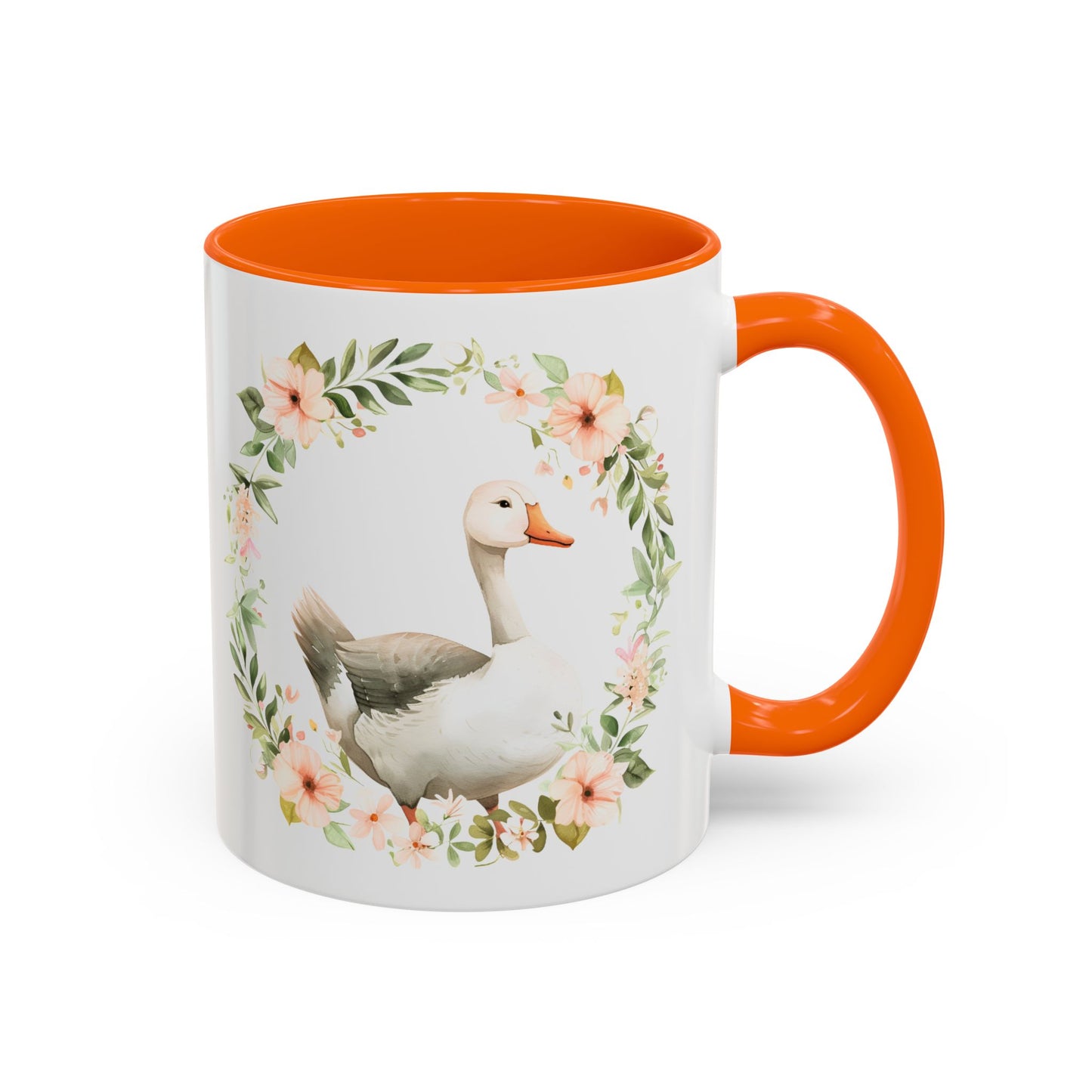 Floral Goose Accent Coffee Mug | Nature Lover Gift, Home Decor, Coffee Lover, Office Mug, Mother's Day Gift