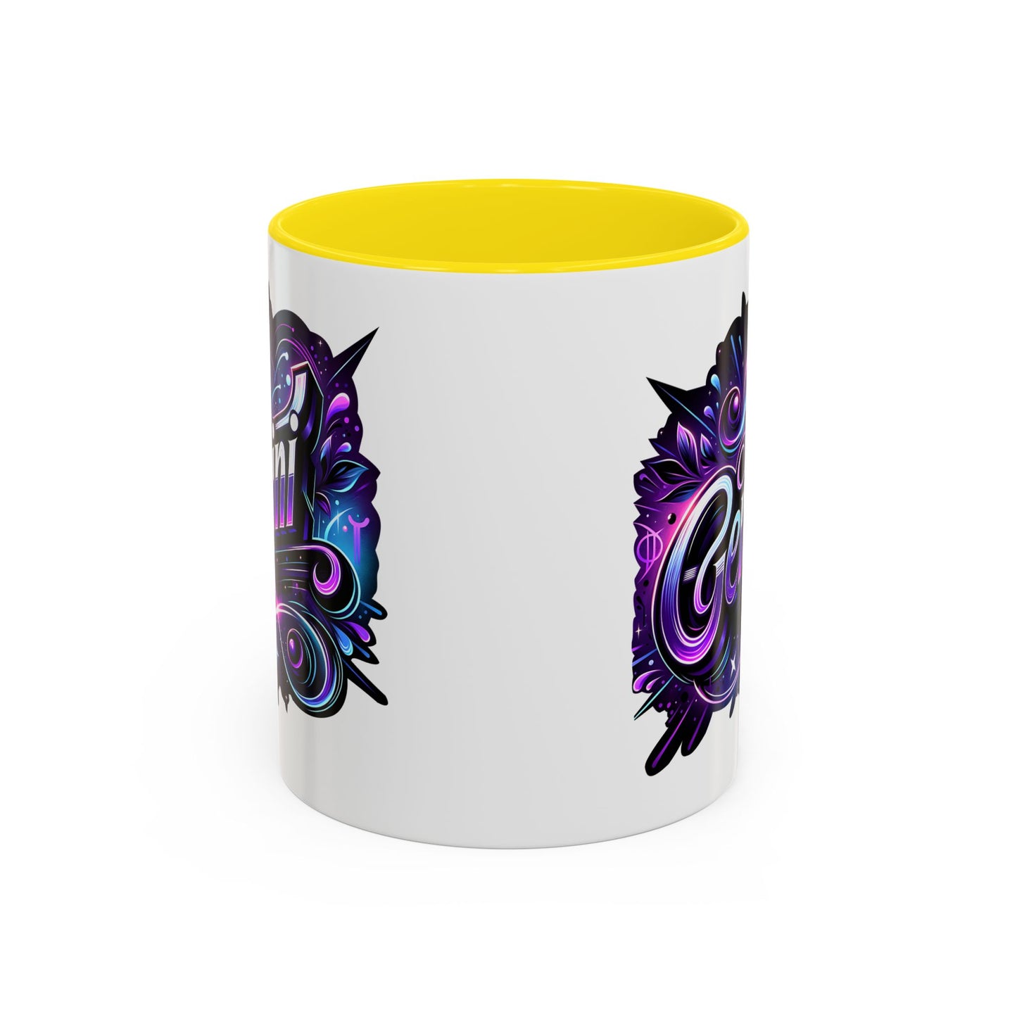 Gemini Accent Coffee Mug - Colorful Astrology Mug, Horoscope Gift, Zodiac Lover's Mug, Unique Coffee Cup, Personalised Birthday Gift