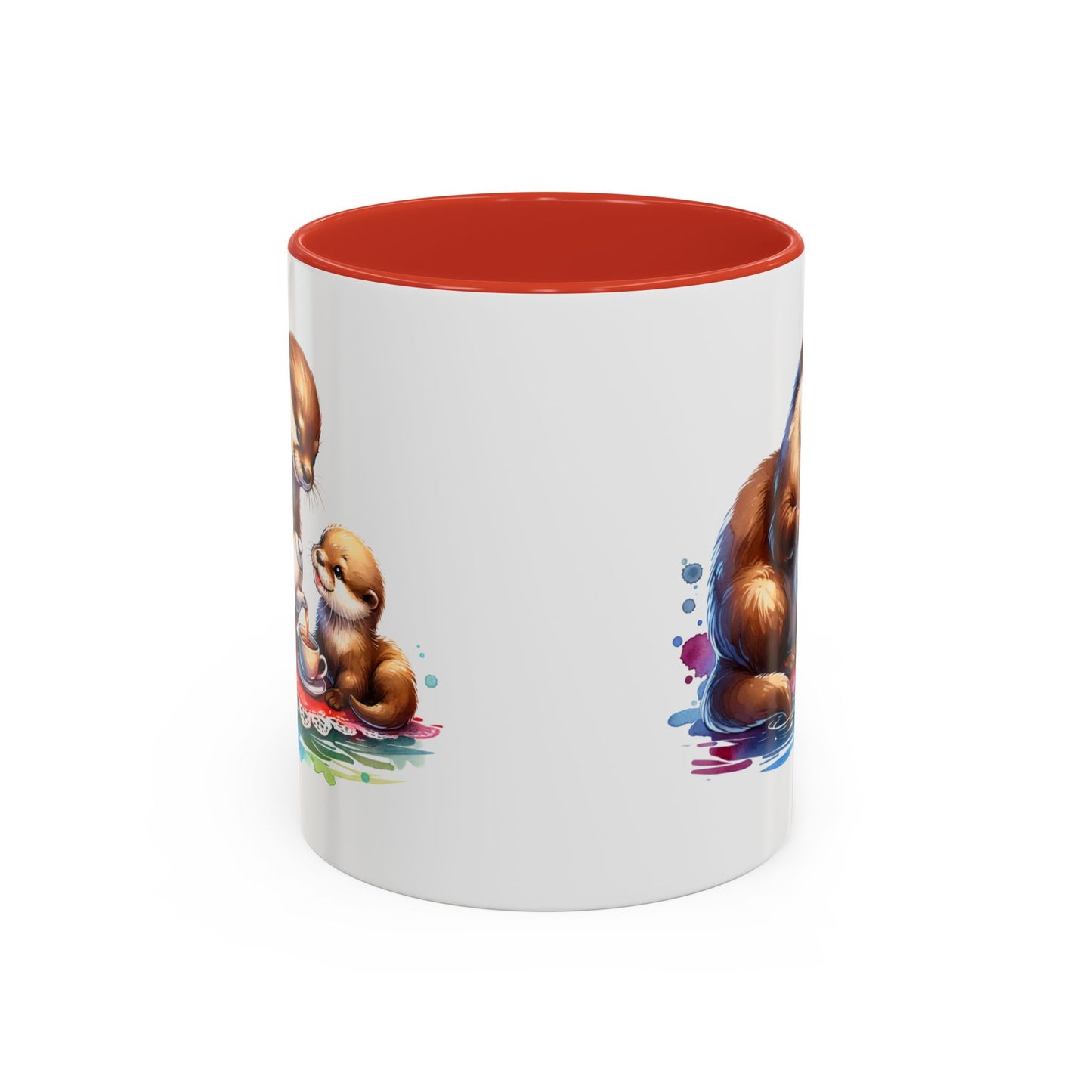 Cute Otter Family Coffee Mug | Animal Lover Gift, Holiday Mug, Tea Cup, Kid's Birthday, Home Decor