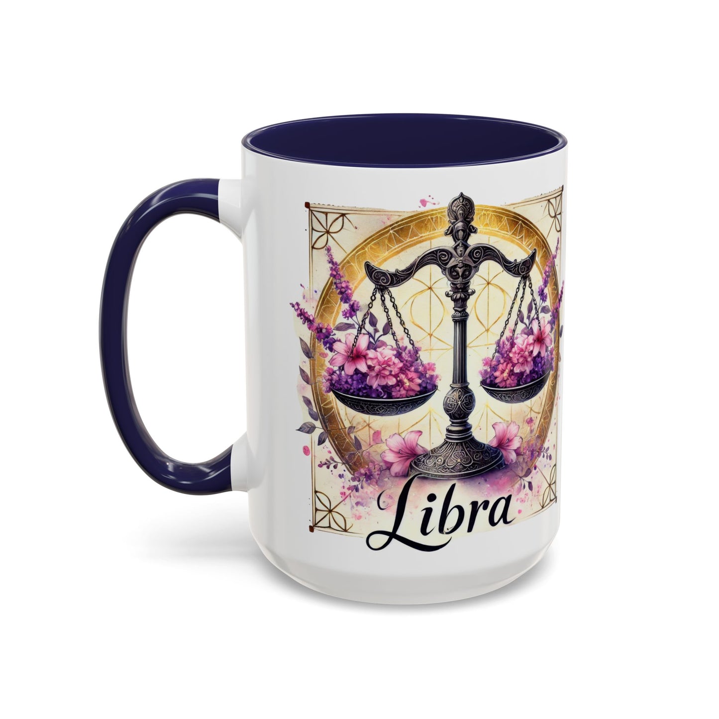 Libra Zodiac Accent Coffee Mug, Horoscope Gift for Astrology Lovers, Cute Libra Decor, Personalized Drinkware, Birthday Gift Idea