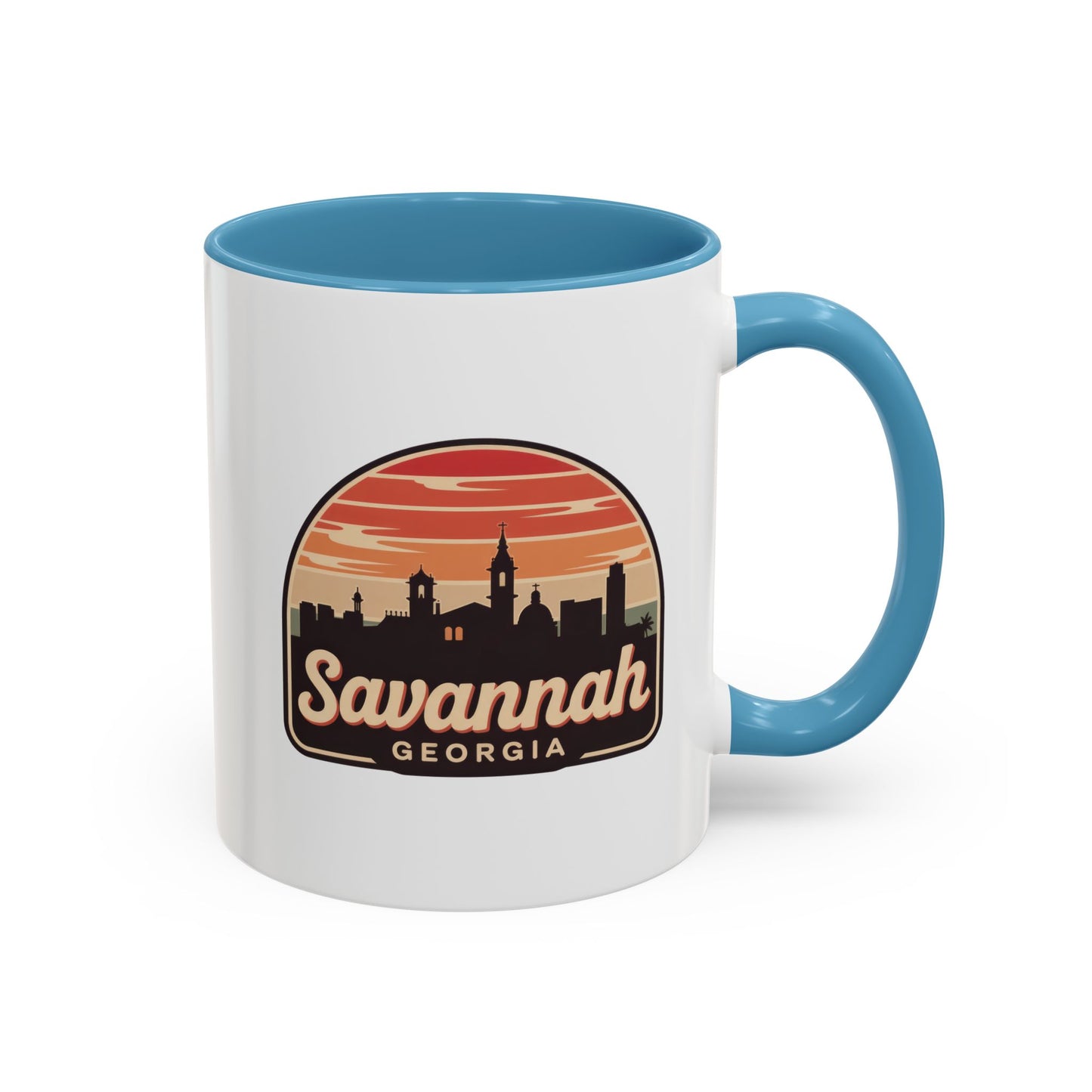 Savannah Skyline Accent Coffee Mug - Perfect for Gifts, Souvenirs, Festivals, Home Decor, Coffee Lovers