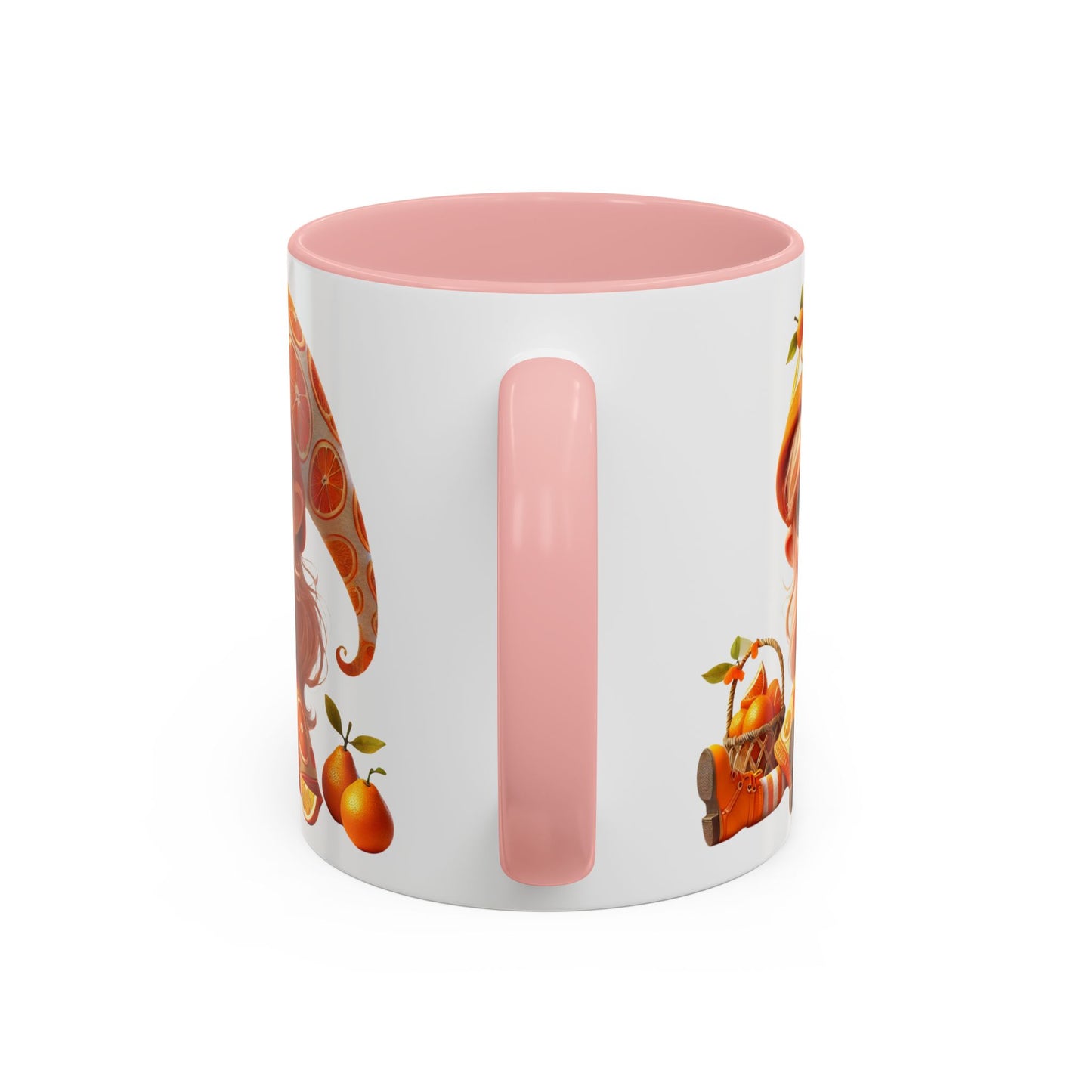 Whimsical Orange-Themed Coffee Mug, Cute Ceramic Cup for Fruit Lovers, Ideal Gift for Halloween, Birthdays, and Orange Enthusiasts