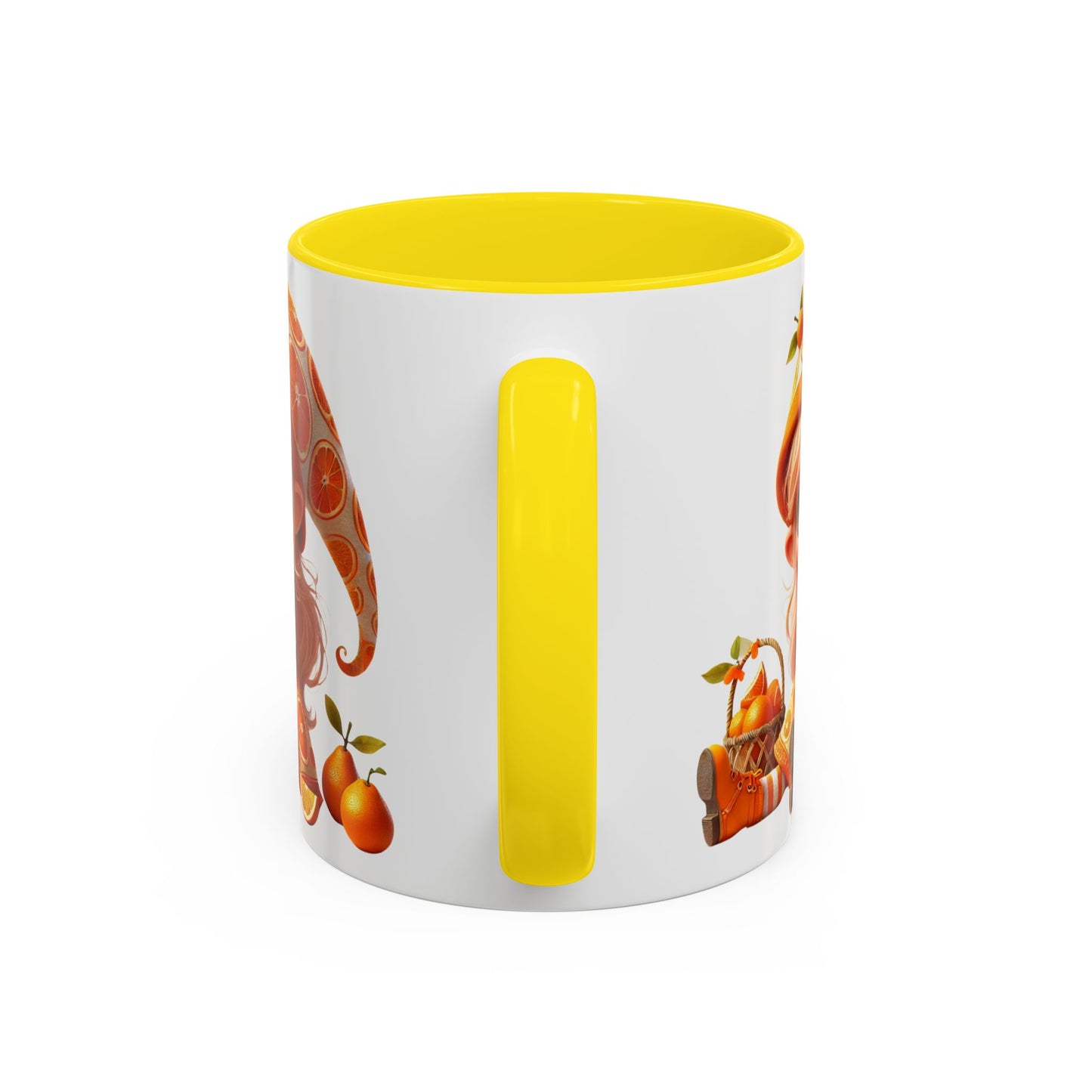 Whimsical Orange-Themed Coffee Mug, Cute Ceramic Cup for Fruit Lovers, Ideal Gift for Halloween, Birthdays, and Orange Enthusiasts