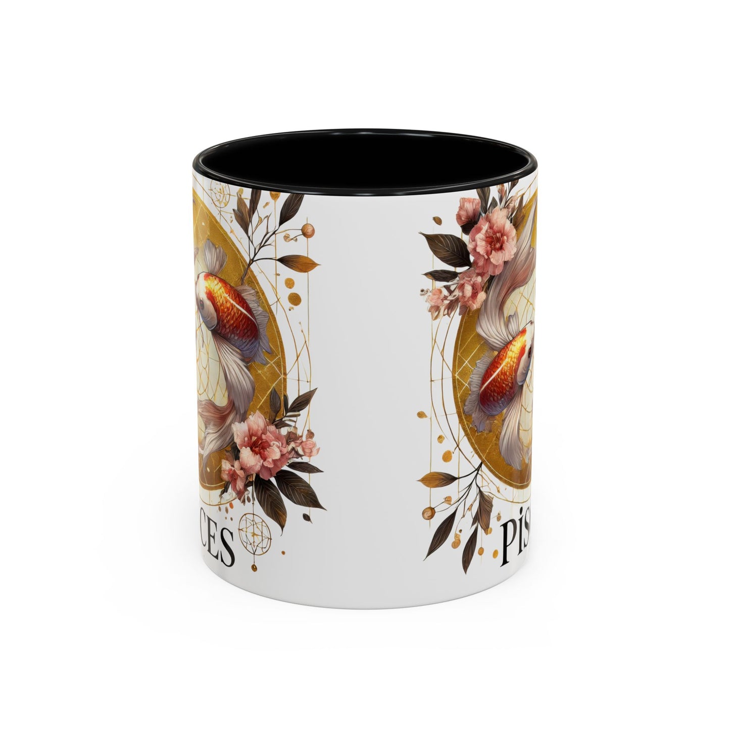 Pisces Goldfish Accent Coffee Mug – Zodiac Astrology Gift for Fish Lovers