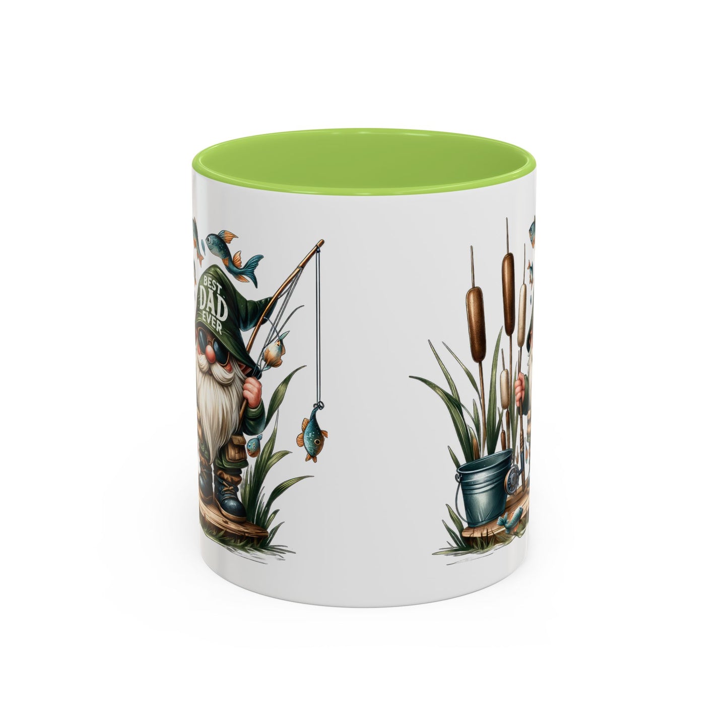 Fishing Gnome Coffee Mug, Best Dad Ever, Father's Day Gift, Dad's Mug, Gnome Decor, Outdoor Lover's Cup