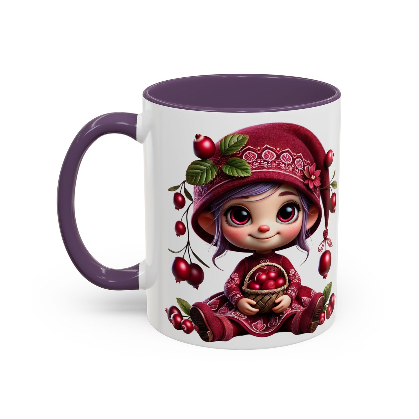 Cute Cherry Character Coffee Mug - 11oz & 15oz, Perfect for Cozy Mornings