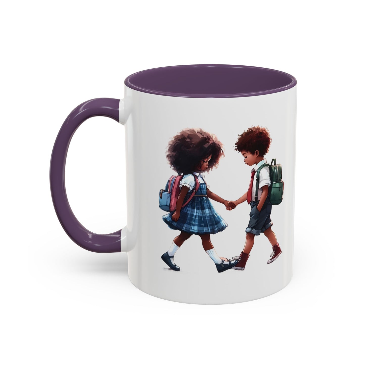 Heartwarming Kids Friendship Coffee Mug, Cute Kid Artwork Mug, Back to School Gift, Family Gift, Coffee Lover Gift
