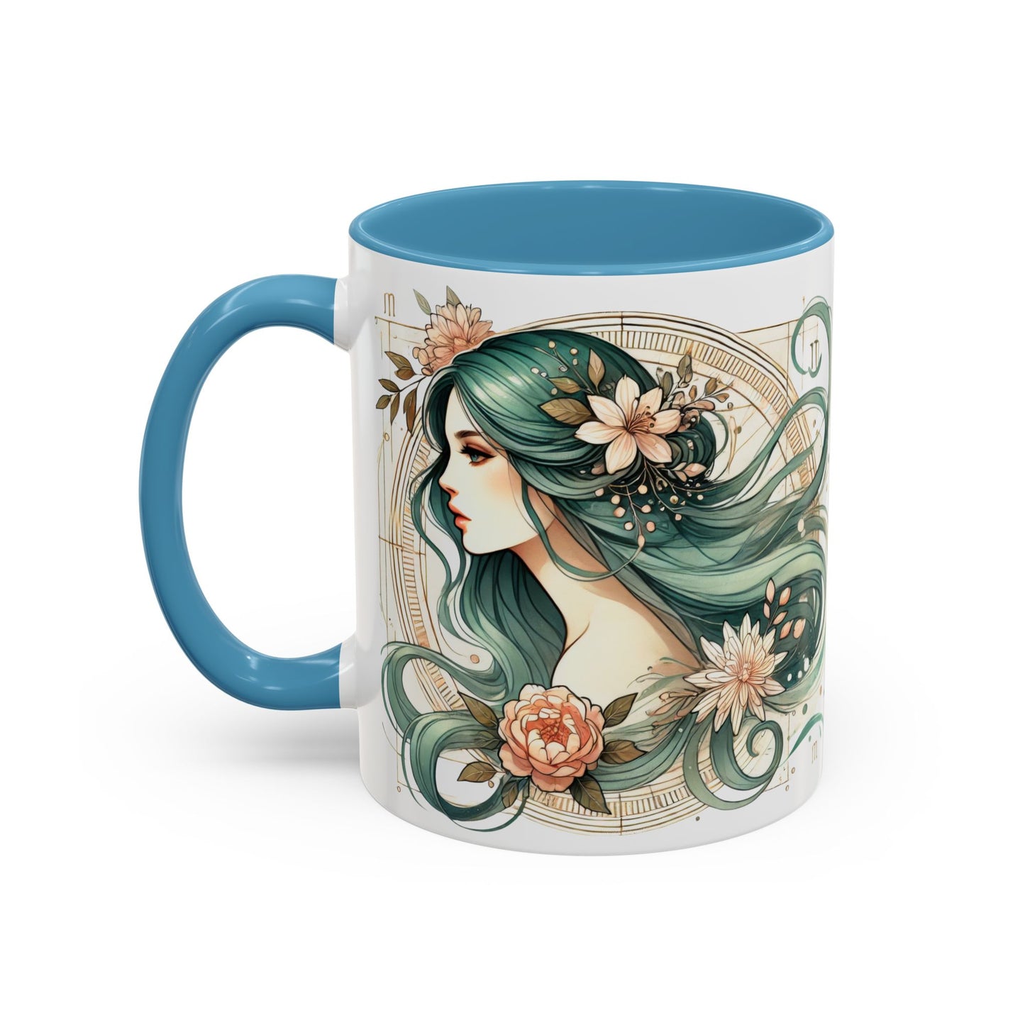Elegant Floral Accent Coffee Mug - 11oz & 15oz
